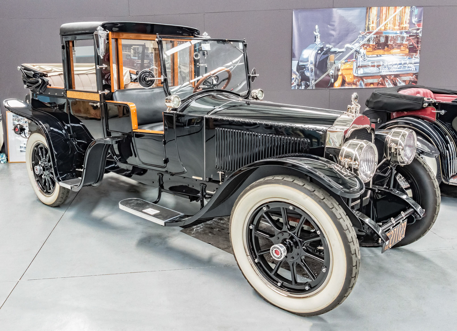 An old car on display at Warbirds and Wheels in Wanaka, New Zealand