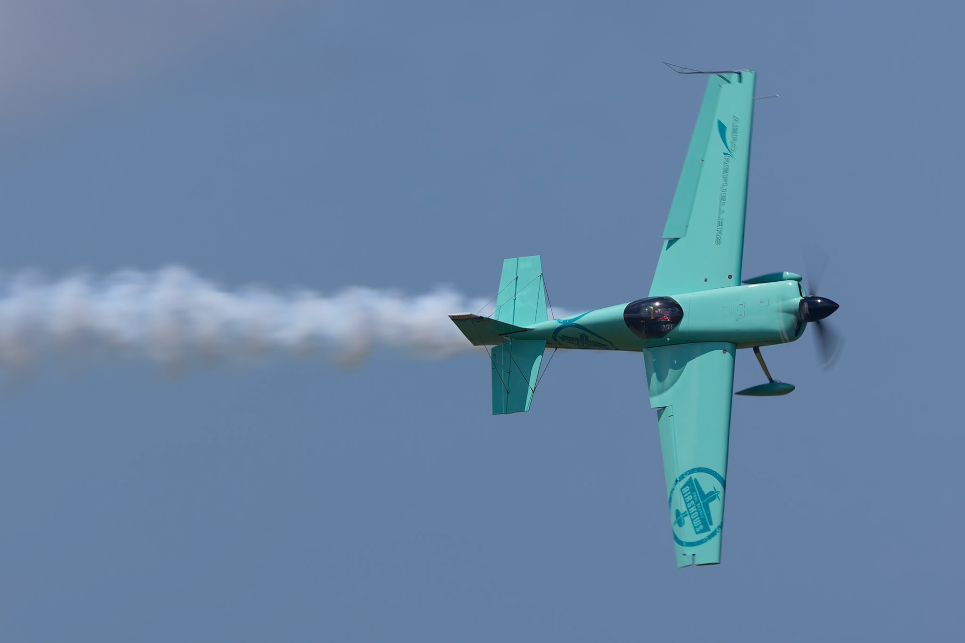 Glenn Graham in the Zivko Edge 540 [VH-PBU] at the Barrington Coast Airshow in Taree, New South Wales, Australia. 9th of November, 2024