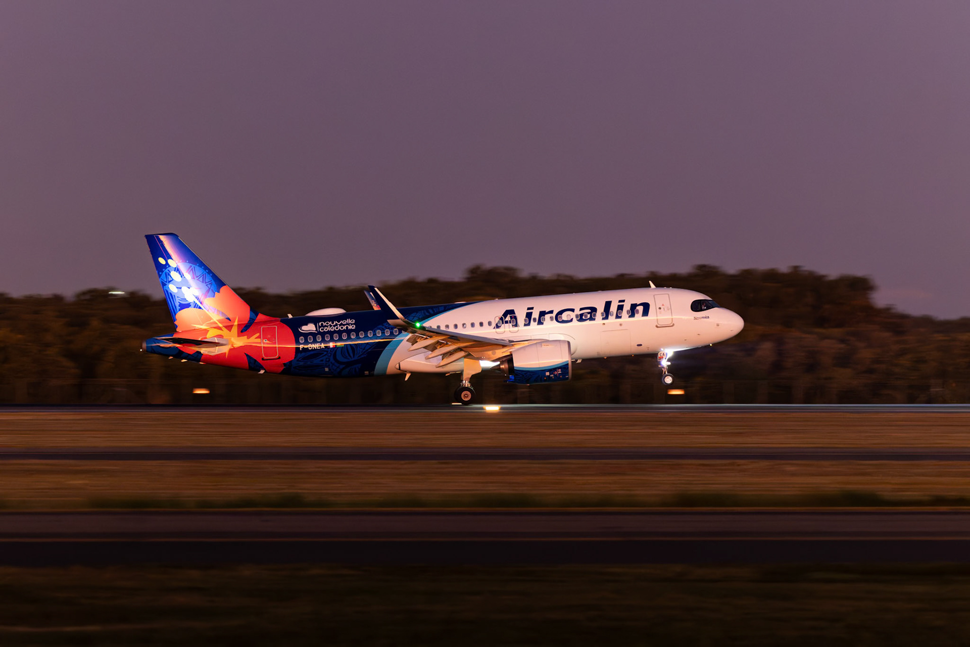 Aircalin Airbus A320-271N [F-ONEA], Arriving from Noumea at Brisbane International Airport, Australia