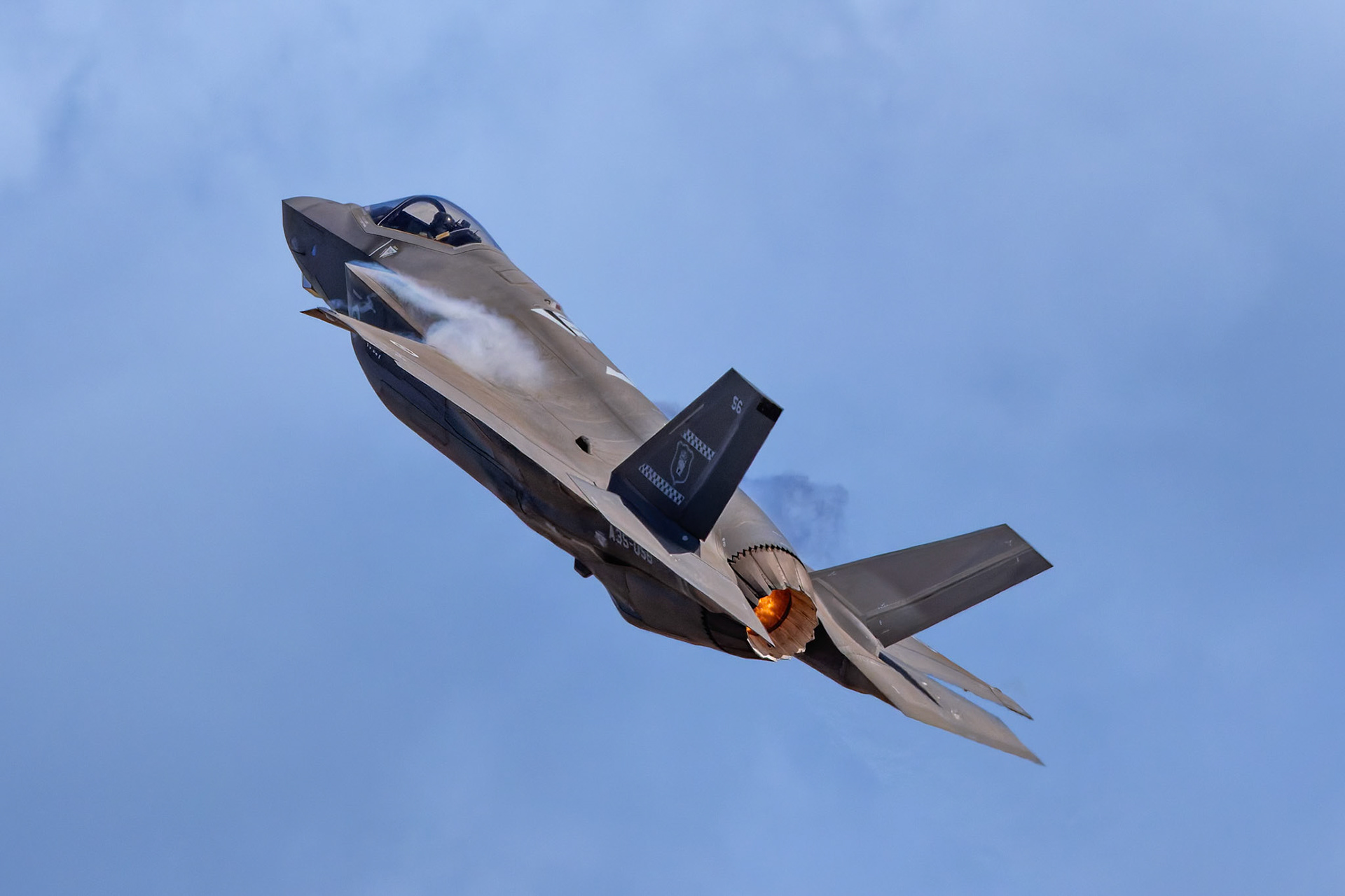 RAAF Lockheed Martin F-35A Lightning II on display at the Avalon Airshow in Victoria, Australia
