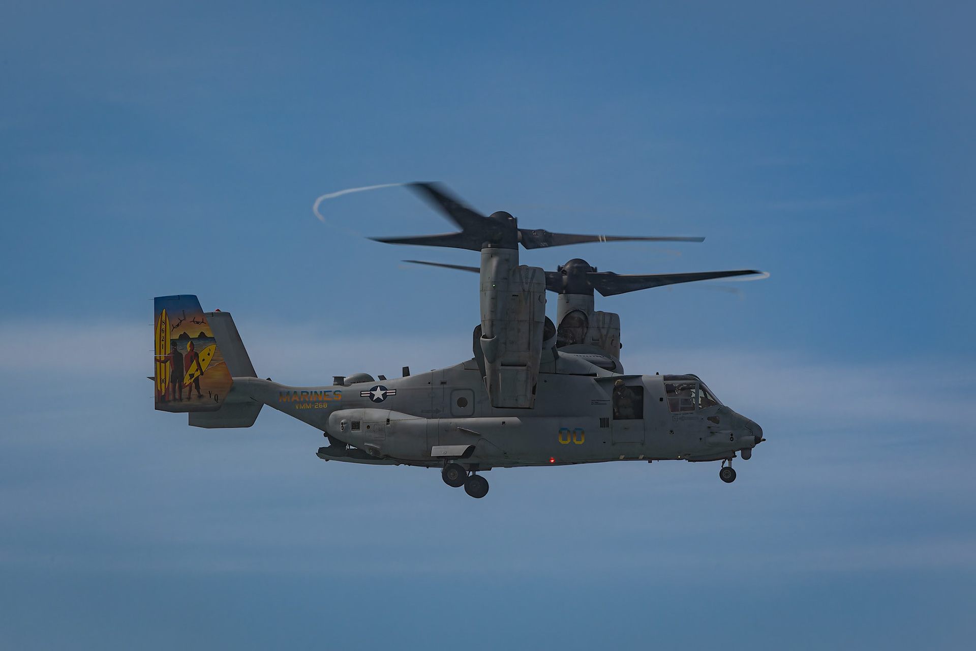United States Marine Corps MV-22 Osprey on display at the Pacific Airshow on the Gold Coast, Australia