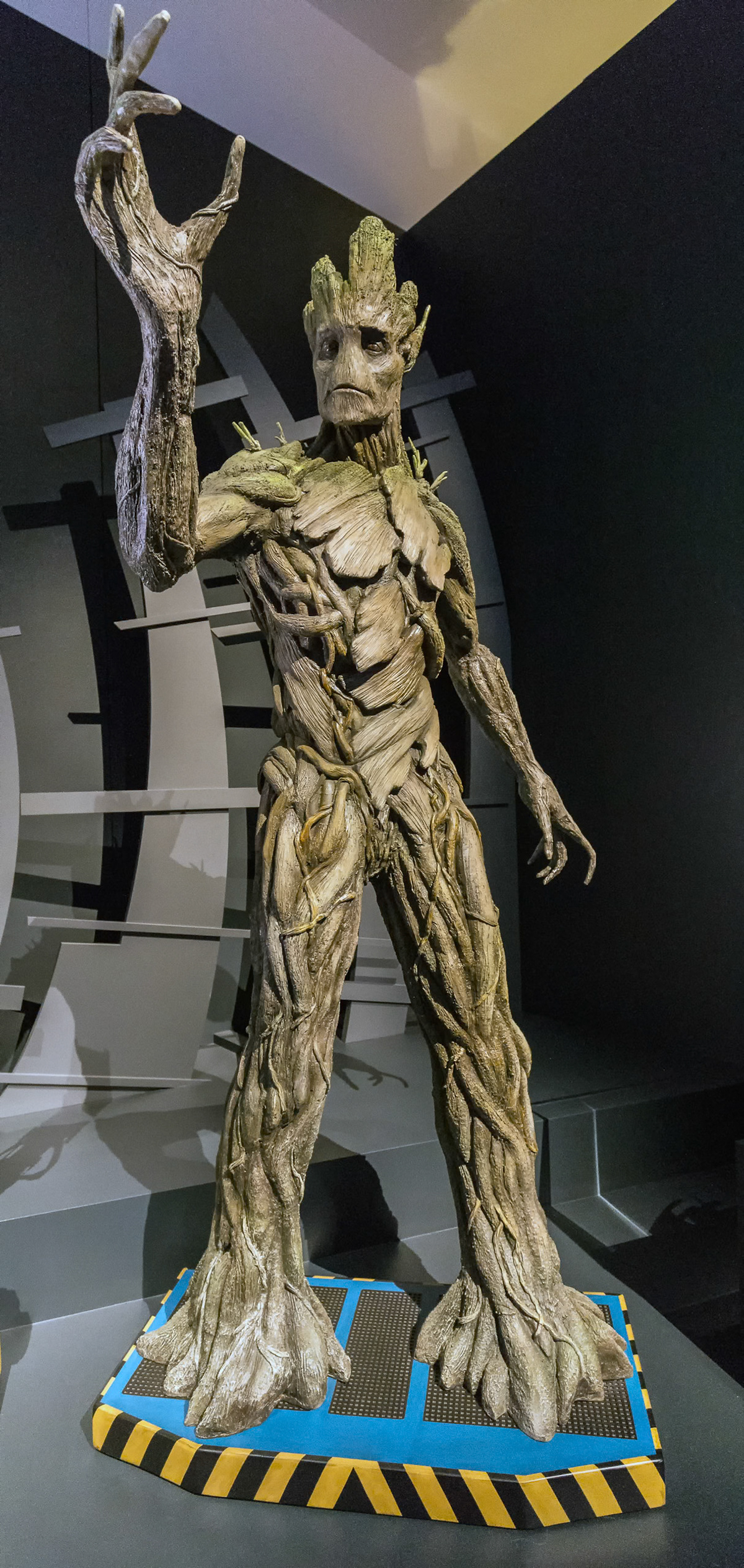 Groot Prop custome display at GOMA for the Marvel Exhibition, Brisbane