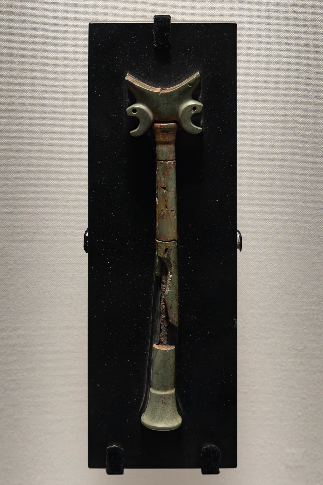 Staff-Shaped Ceremonial Stone Object (4th Century) display at the Tokyo National Museum in Tokyo, Japan
