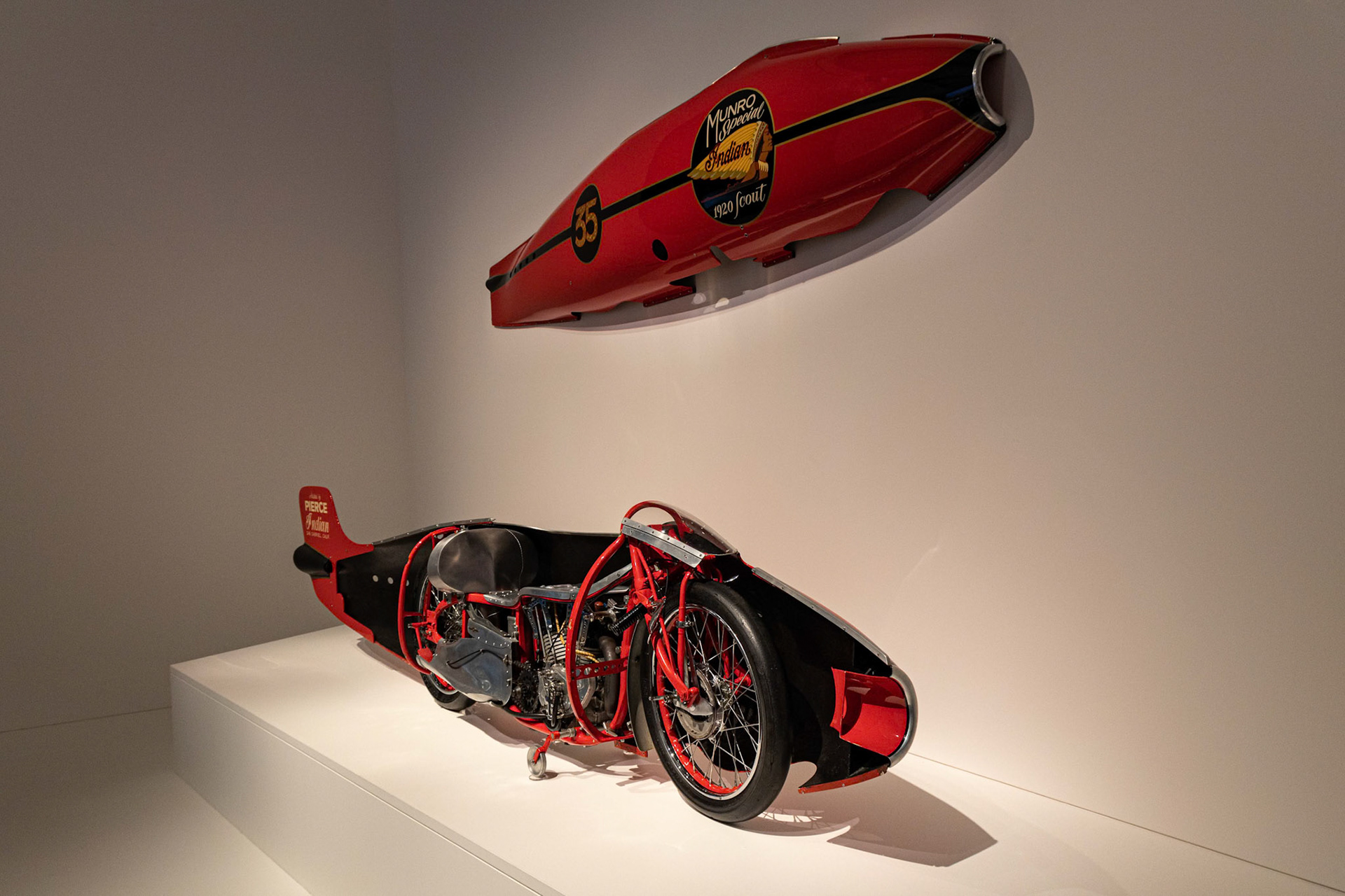 1920 Indian Scout Special in the Exhibition The MotorCycle at GOMA in Brisbane, Australia