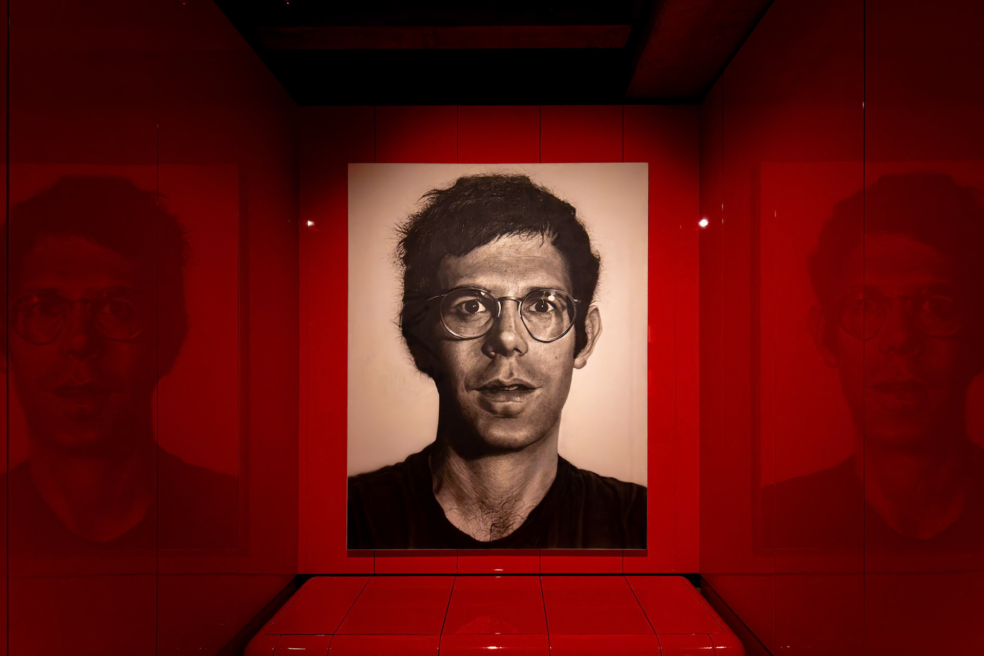 Bob by Chuck Close 1970 display inside the Museum of Old and New Art (MONA) in Hobart, Tasmania