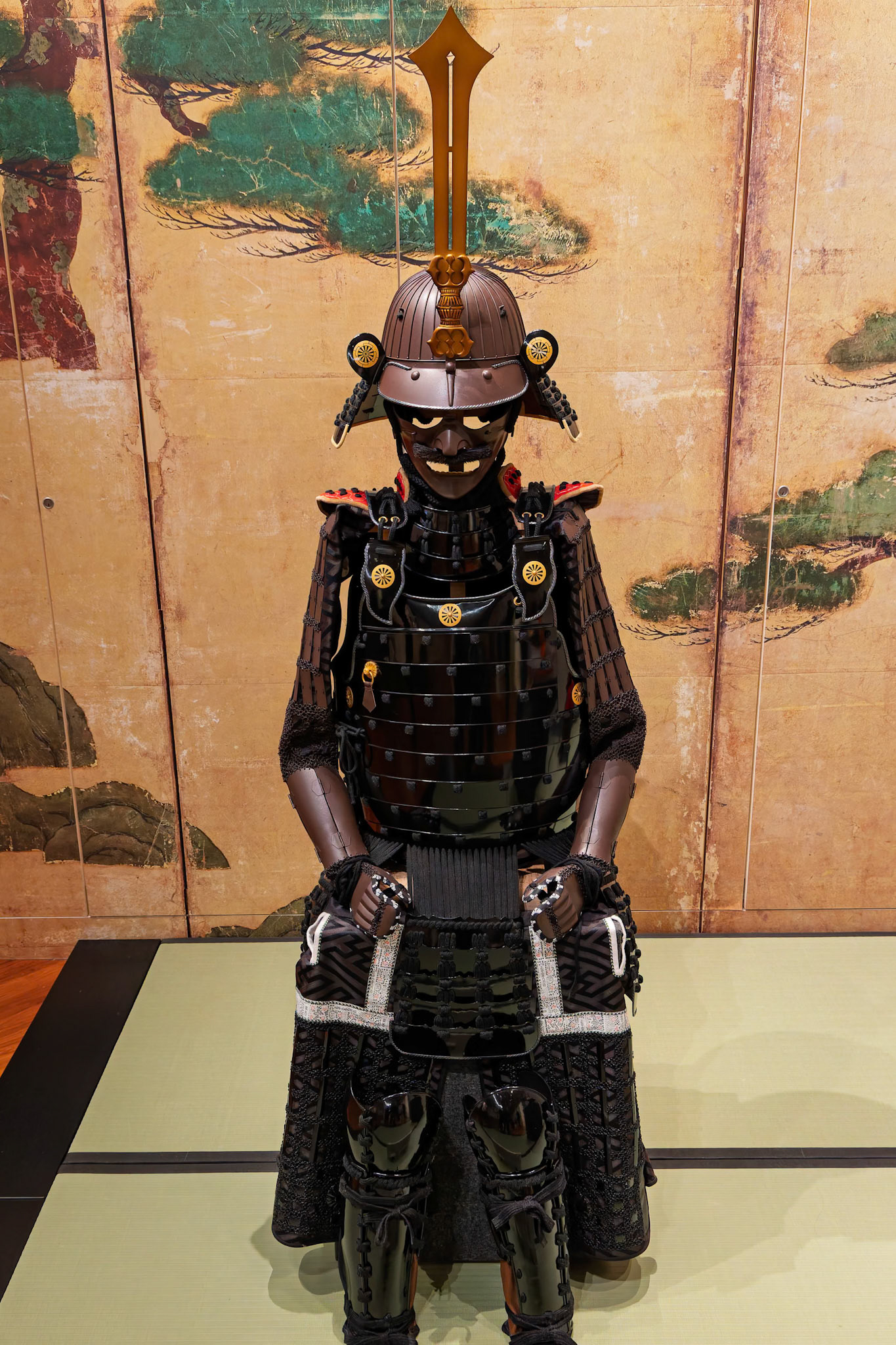 Full-body samurai Armor modeled on the Armour worn by the Samurai Commander Sakakibara Yasumasa display at the Tokyo National Museum in Tokyo, Japan