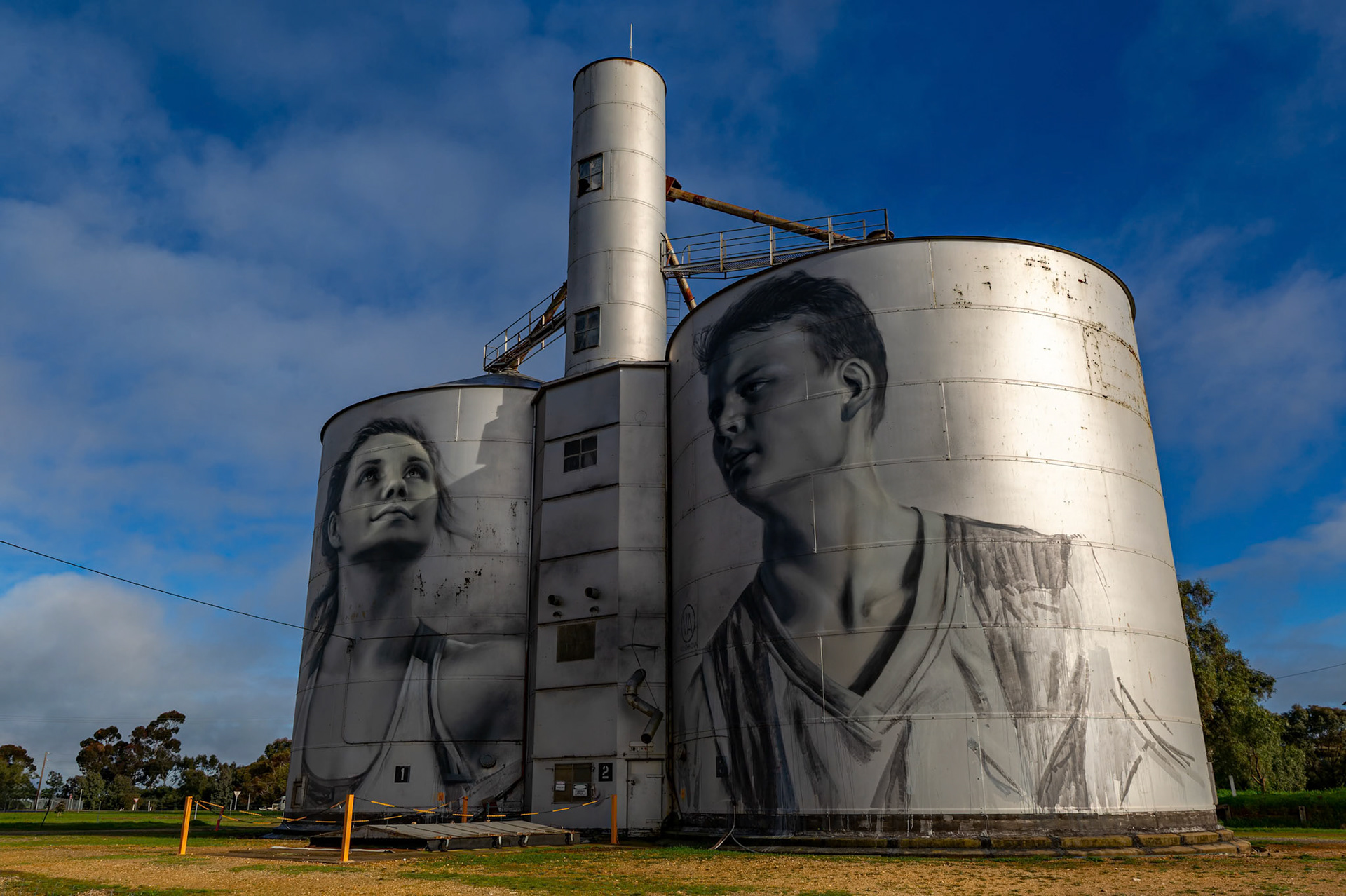 Rupanyup Silo Art by Julia Volchkova in Rupanyup, Victoria, Australia