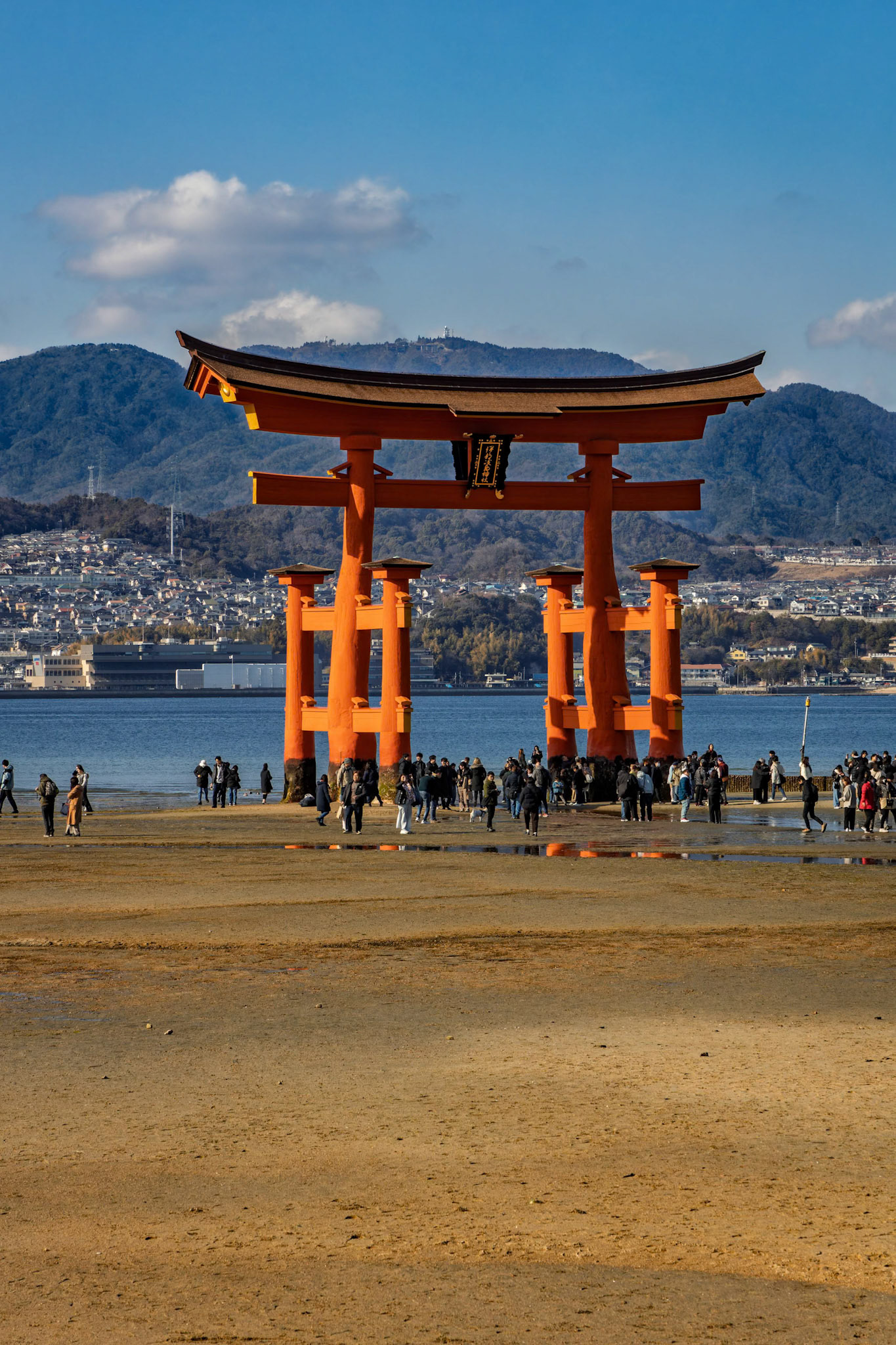 The Itsukushima Shrine Otorii Gate on Itsukushima in Hiroshima, Japan