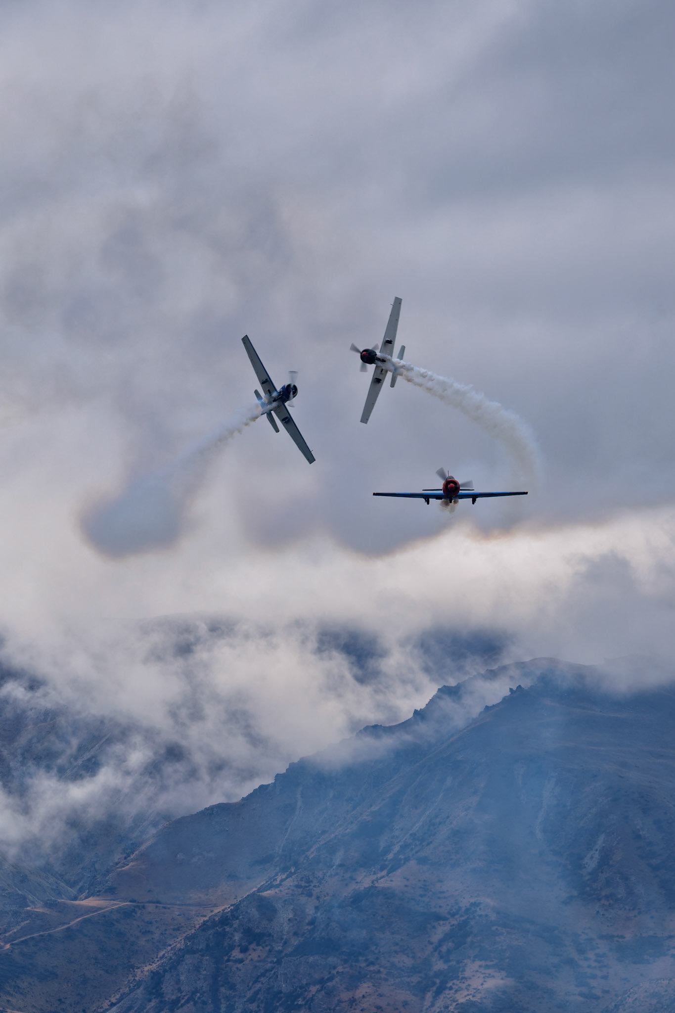 Red Stars Aerobatic Team on display at Warbirds over Wanaka, New Zealand