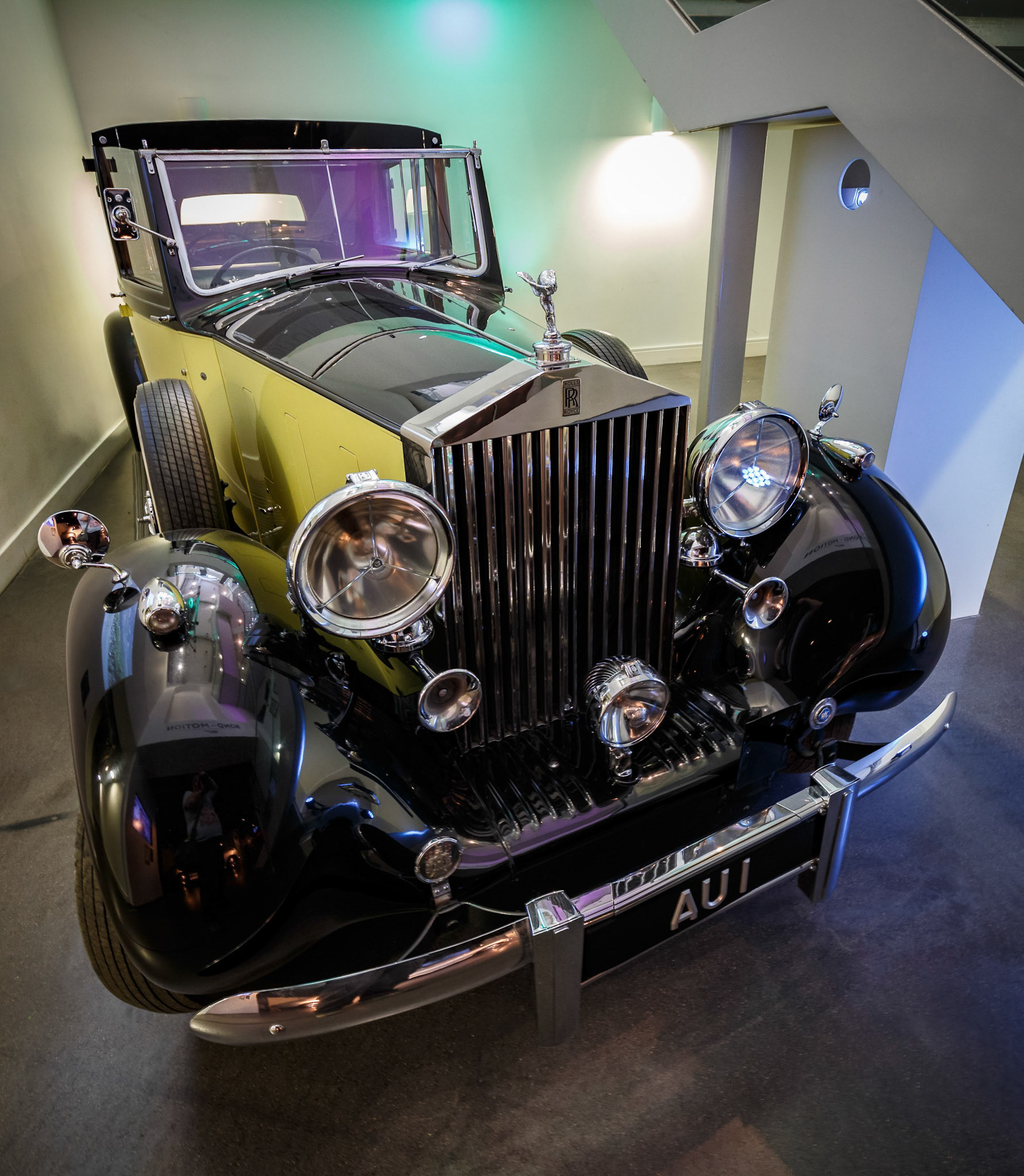 Rolls-Royce Phantom III from "Goldfinger", Bond in Motion Exhibition in London, England