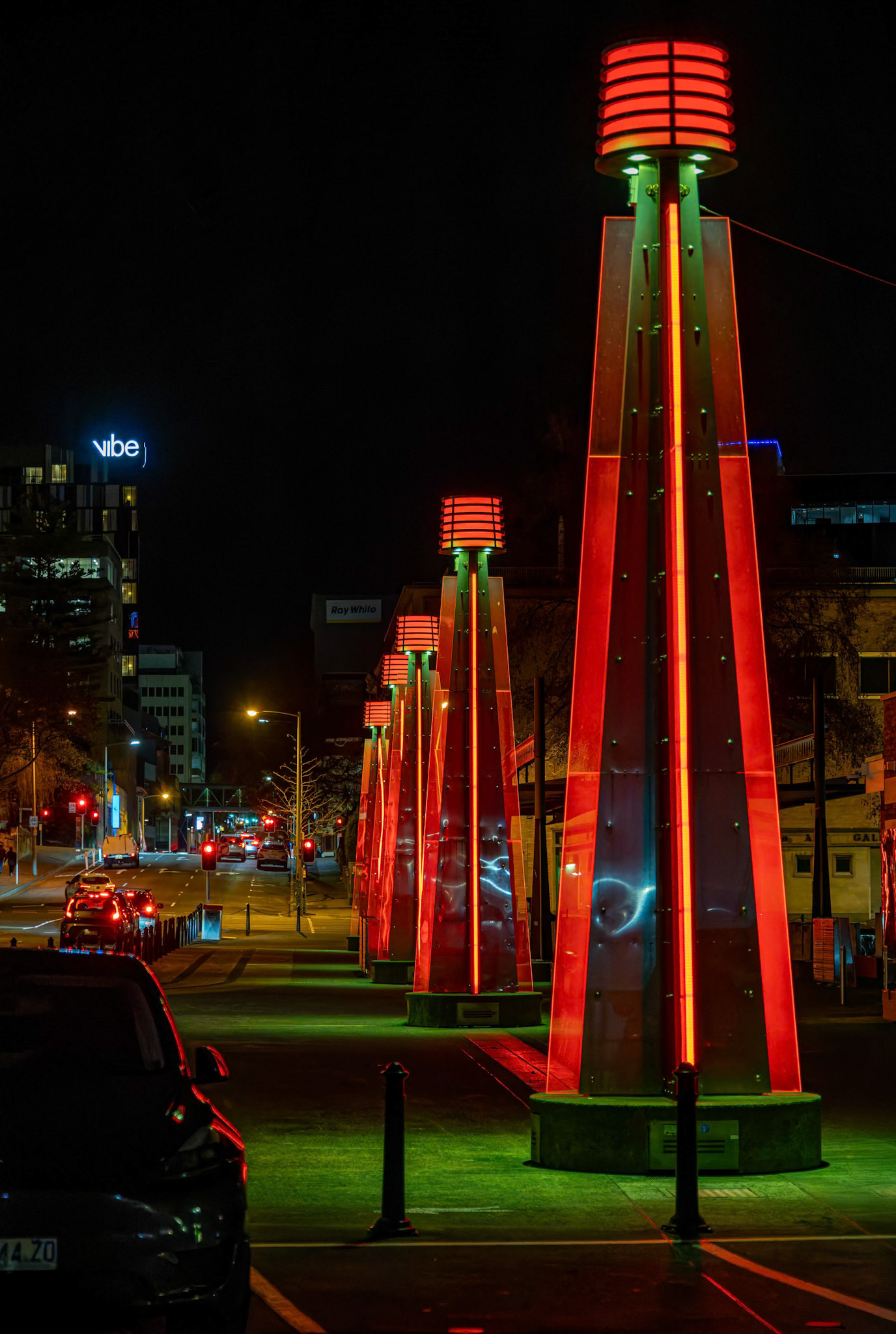 Cityscape Elizabeth Street Pier Hobart in Tasmania, Australia