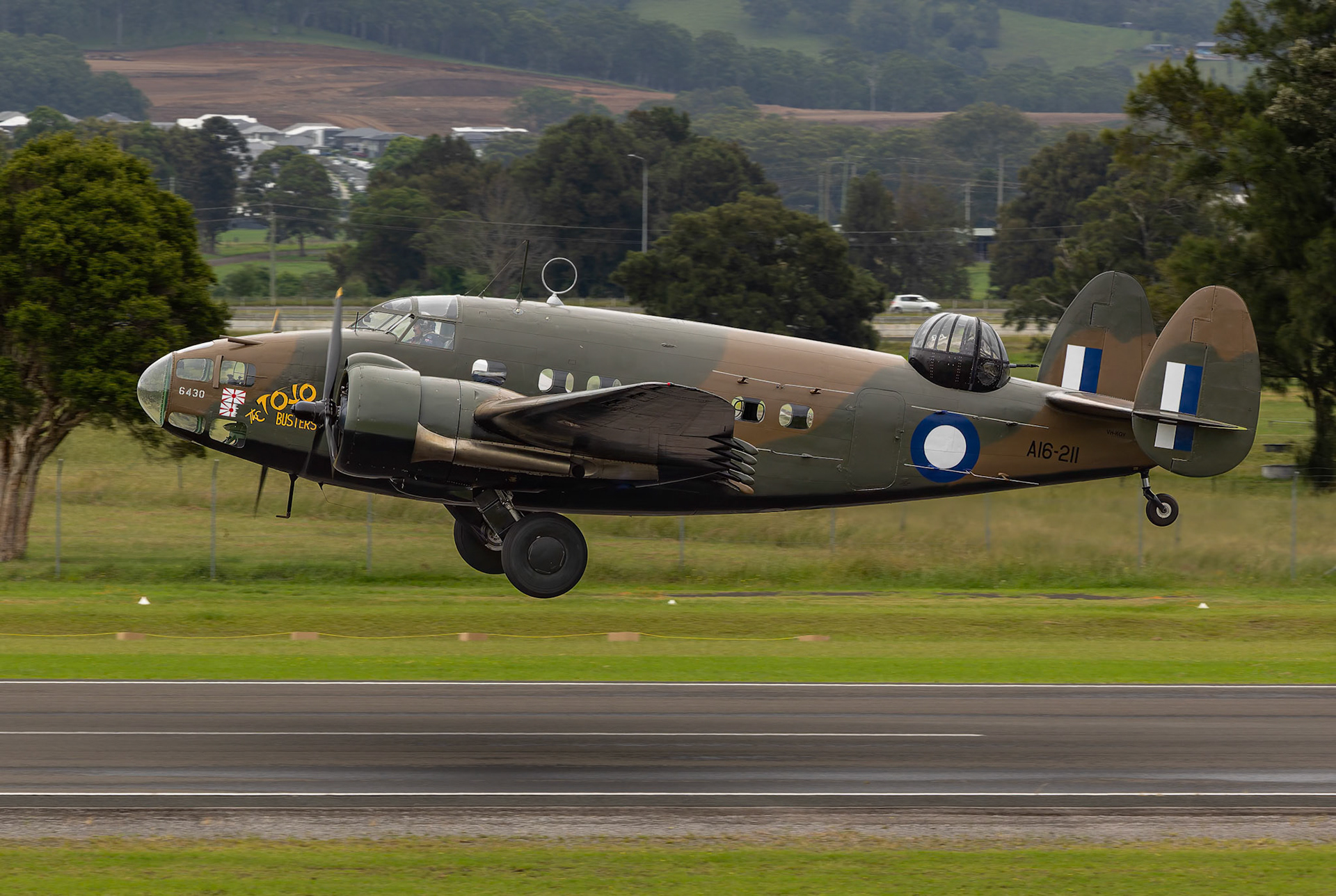 Lockheed Hudson from the Royal Australian Air Force 100 Squadron on display at the Shellharbour Airport, during the Airshows Downunder Shellharbour, New South Wales, Australia.