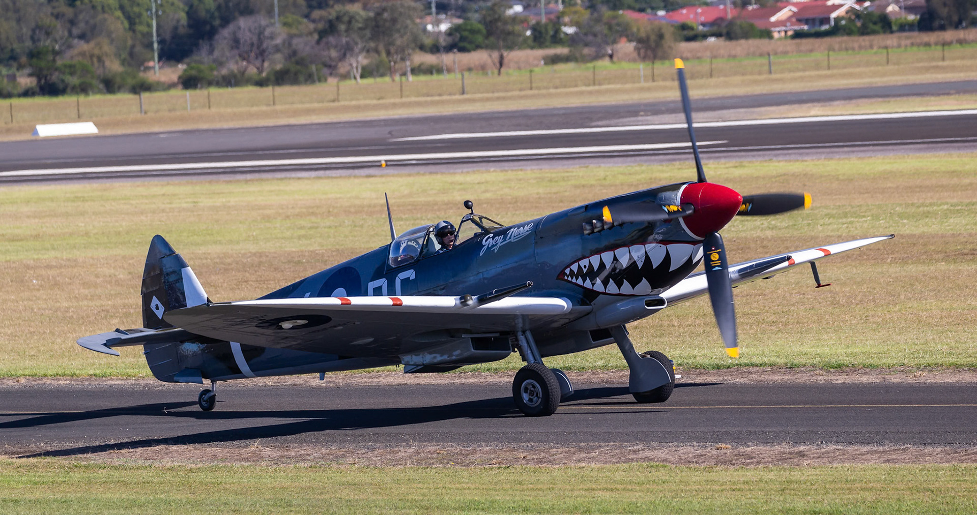 Supermarine Spitfire on display at Wings Over Illawarra 2018, Illawarra Regional Airport, Albion Park Rail, New South Wales, Australia