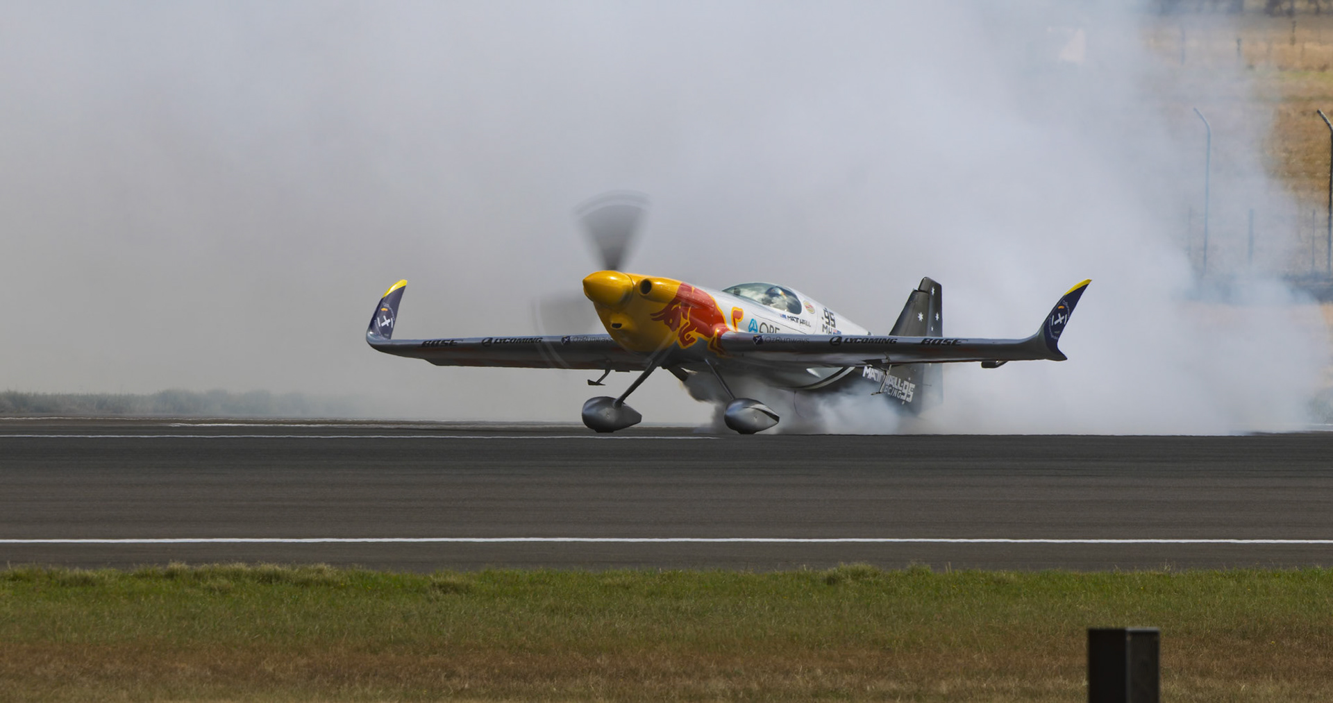 Matt Hall from Matt Hall Racing and Will Brown from Red Bull Ampol Racing during a demostration at the Avalon Airshow in Victoria, Australia