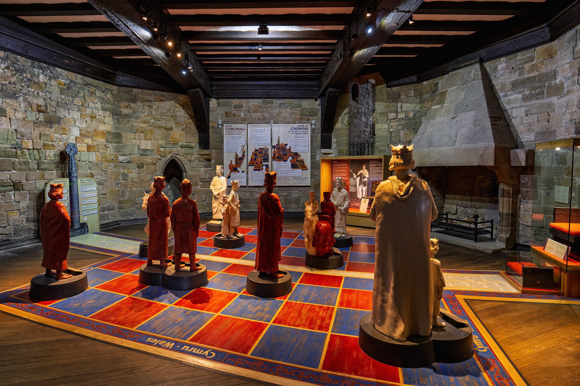 The Game of Crowns inside the Caernarfon Castle, Wales