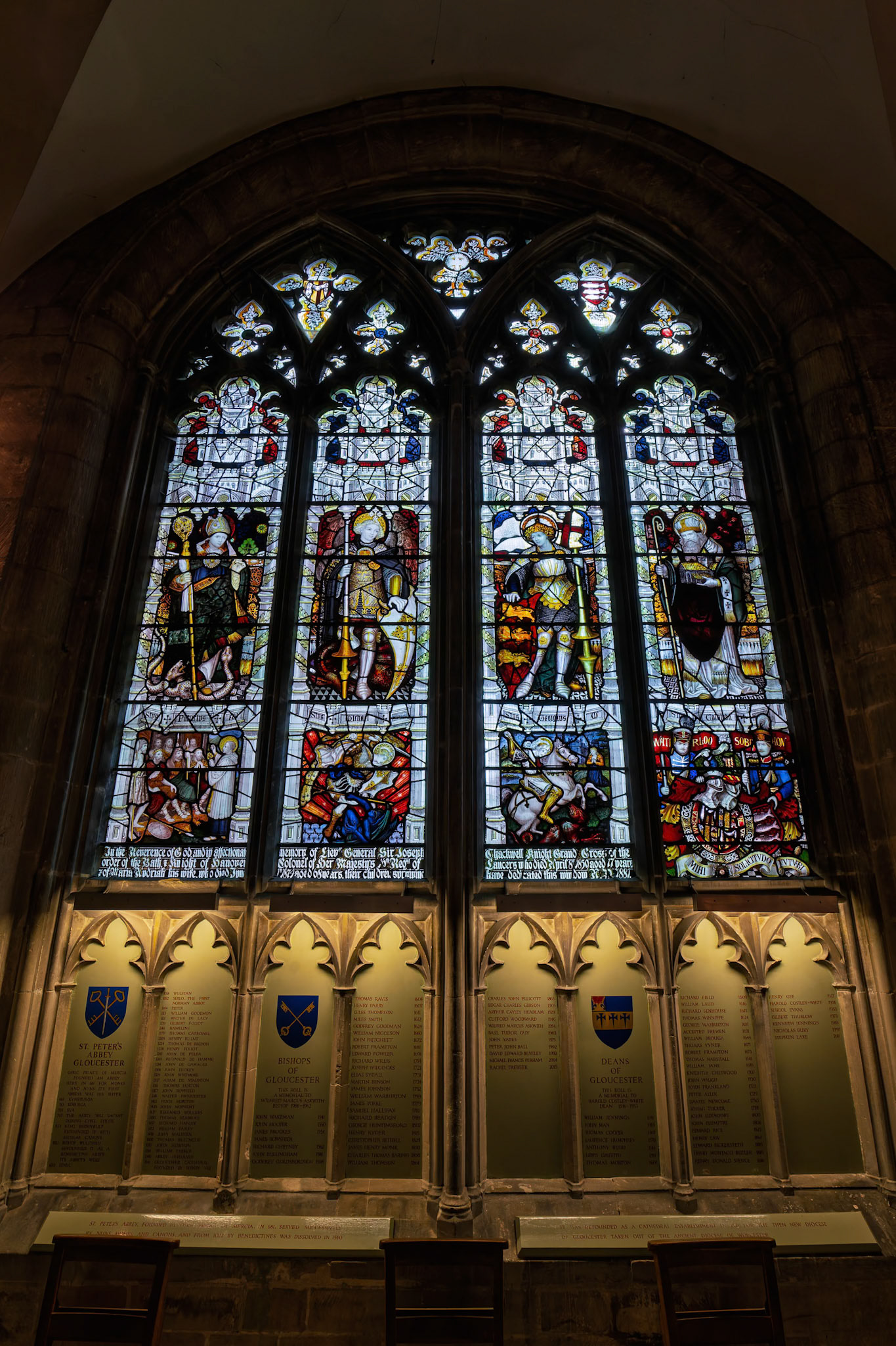 Inside the Gloucester Cathedral in Gloucester, England