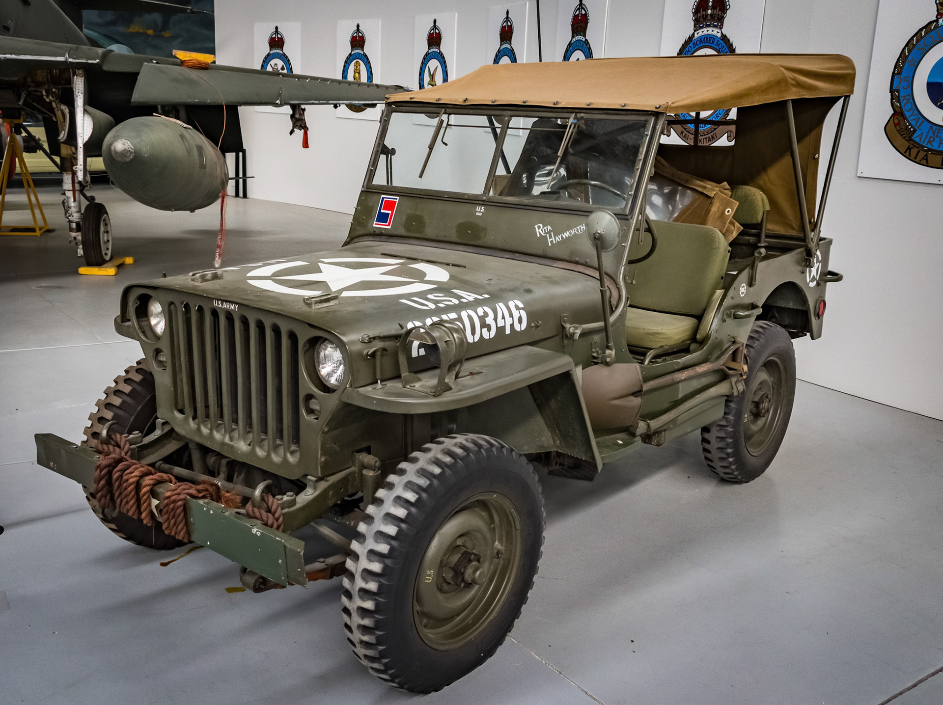 US Military Jeep on display at Warbirds and Wheels in Wanaka, New Zealand