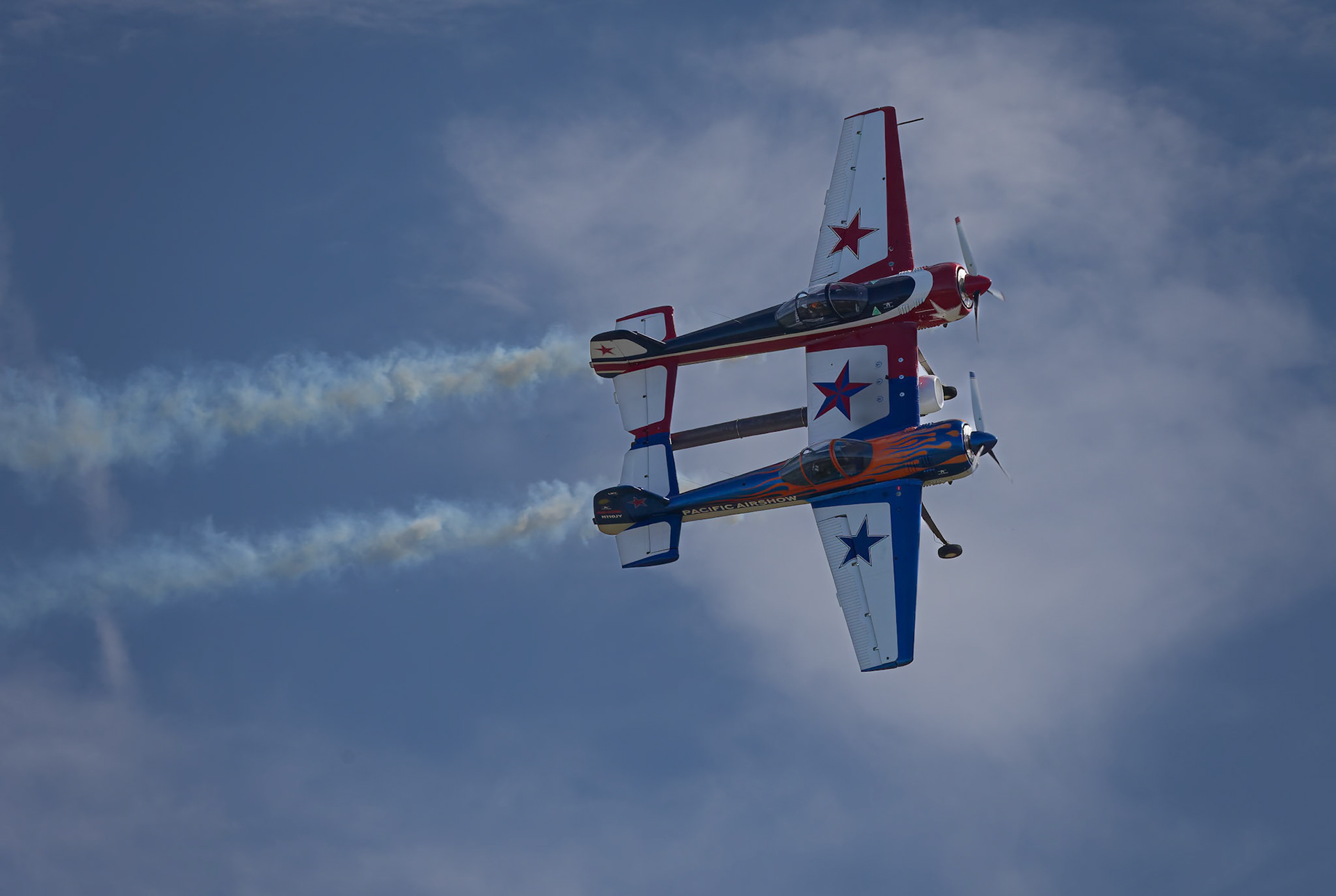 Jeff Boerboon flying the Yak 110 on display at the Shellharbour Airport, during the Airshows Downunder Shellharbour, New South Wales, Australia.