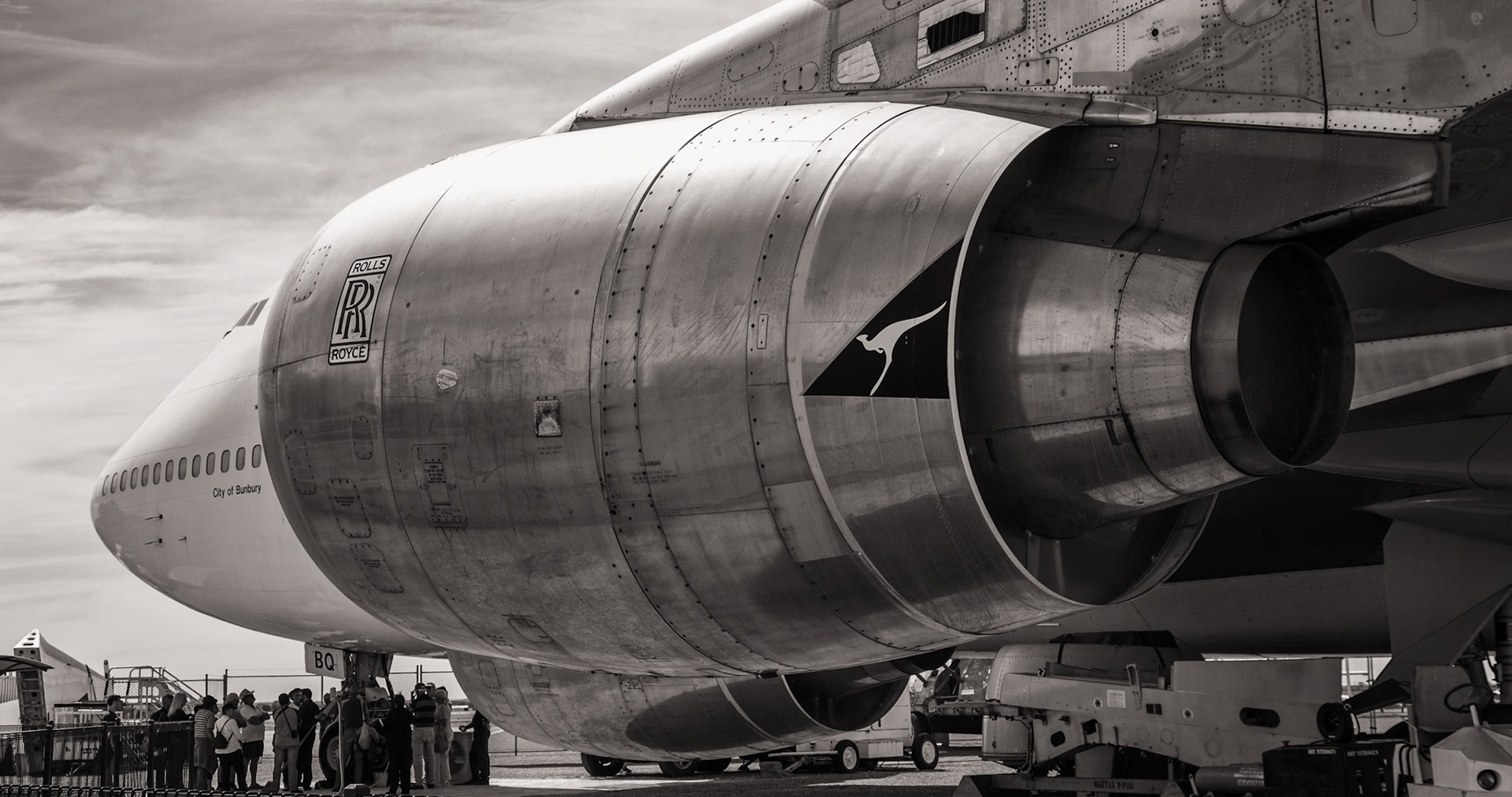 The Boeing 747 on display at the Qantas Founders Museum in Longreach, Australia