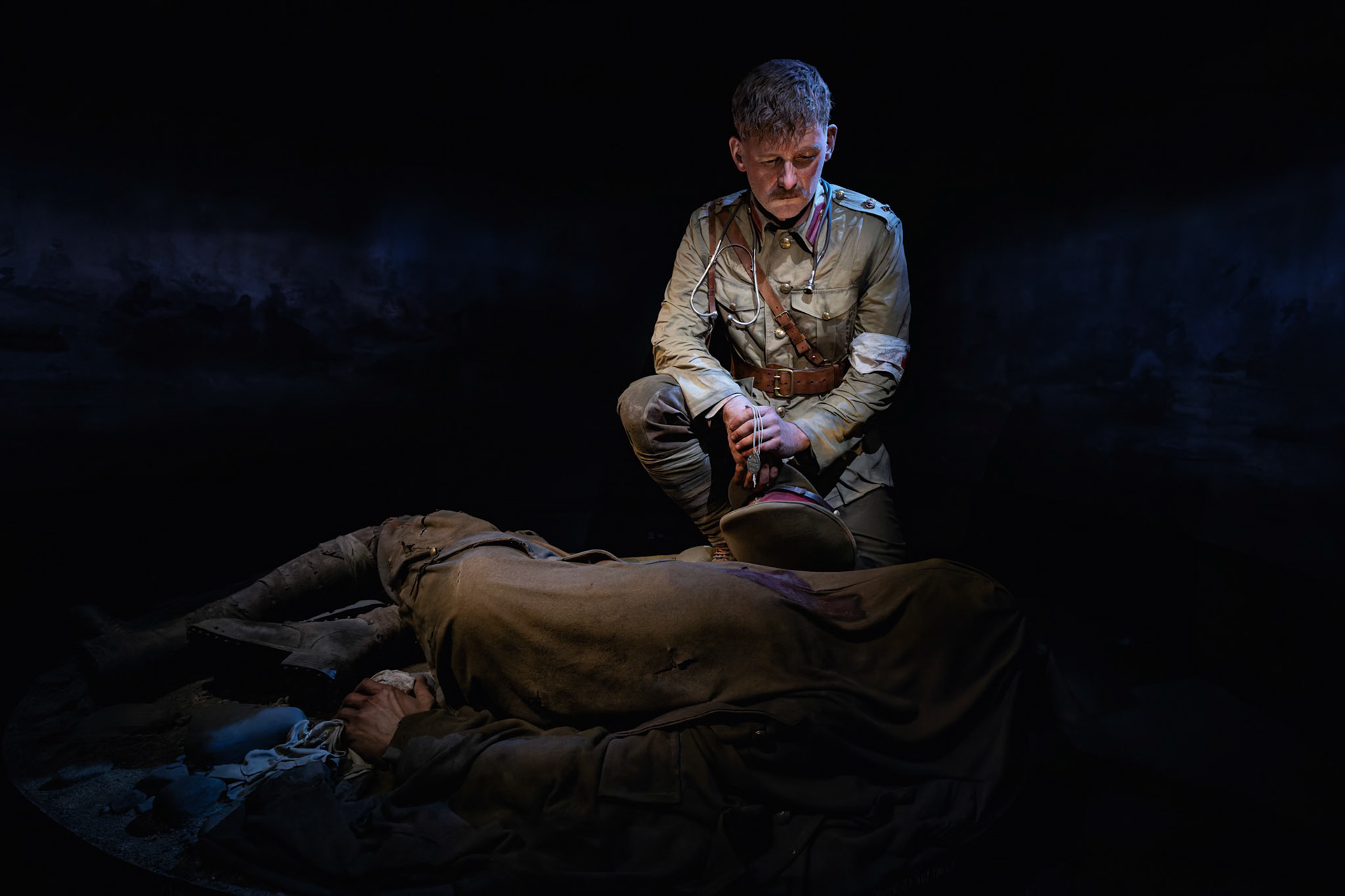 The 'Lieutenant Colonel Percival Fenwick' display at the Gallipoli the Scale of Our War exhibit at Museum of New Zealand Te Papa Tongarewa in Wellington, New Zealand