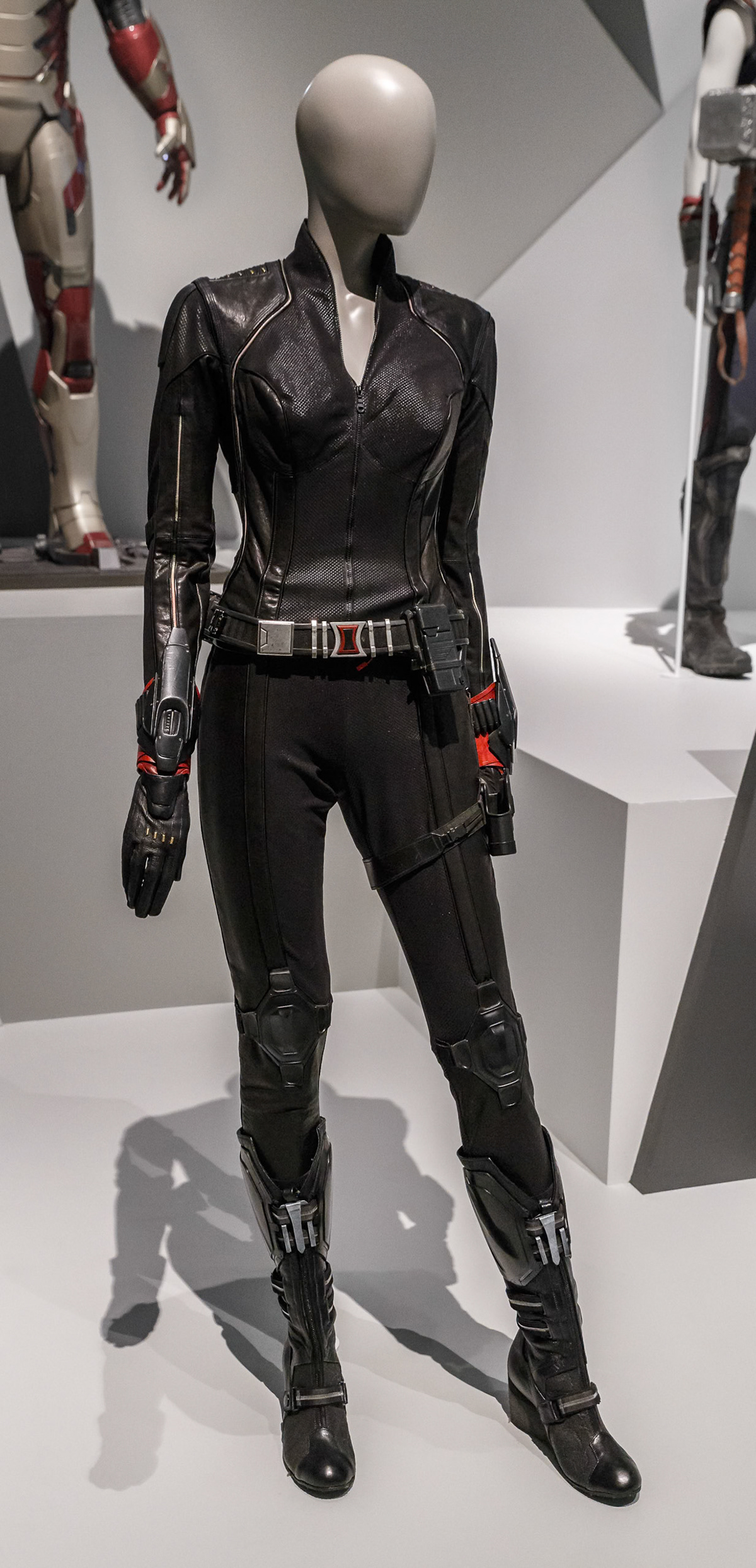 Black Widow custome display at GOMA for the Marvel Exhibition, Brisbane