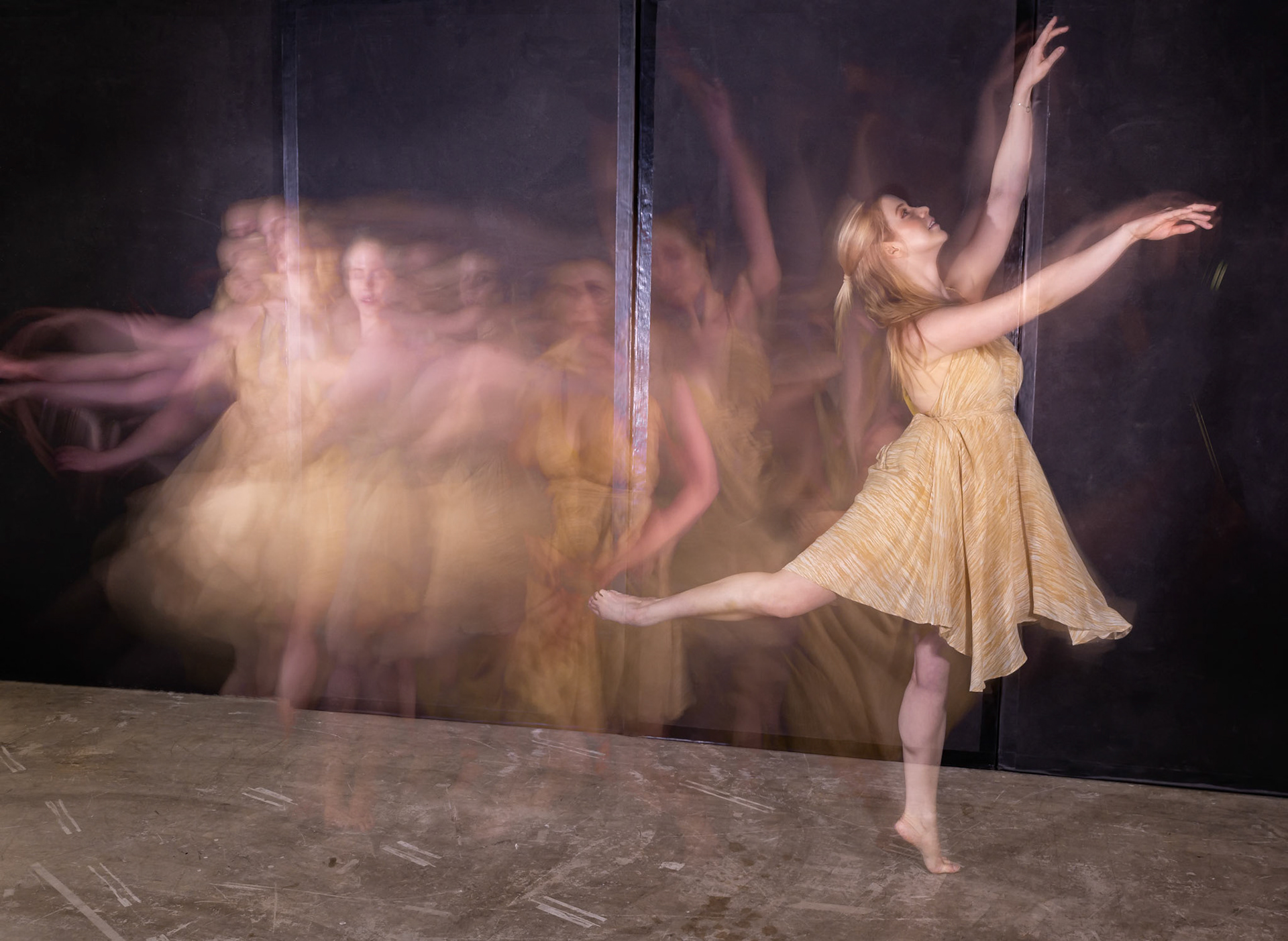 Model MacKenzie going through some dance moves during the Digital Camera Warehouse  Workshop Kinetic Energy, Dancers in Motion in Brisbane, Australia