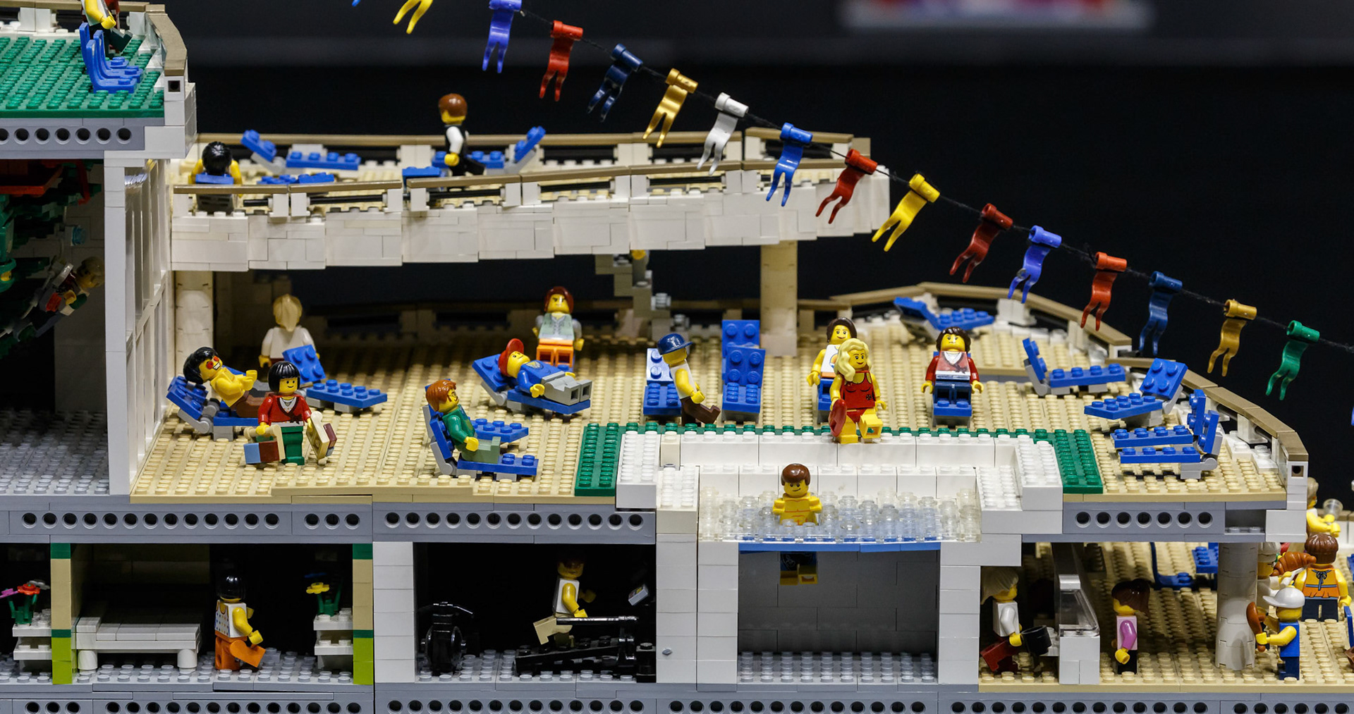 The Love Boat Lego Creation at the Brickman Experience at the Gold Coast, Australia
