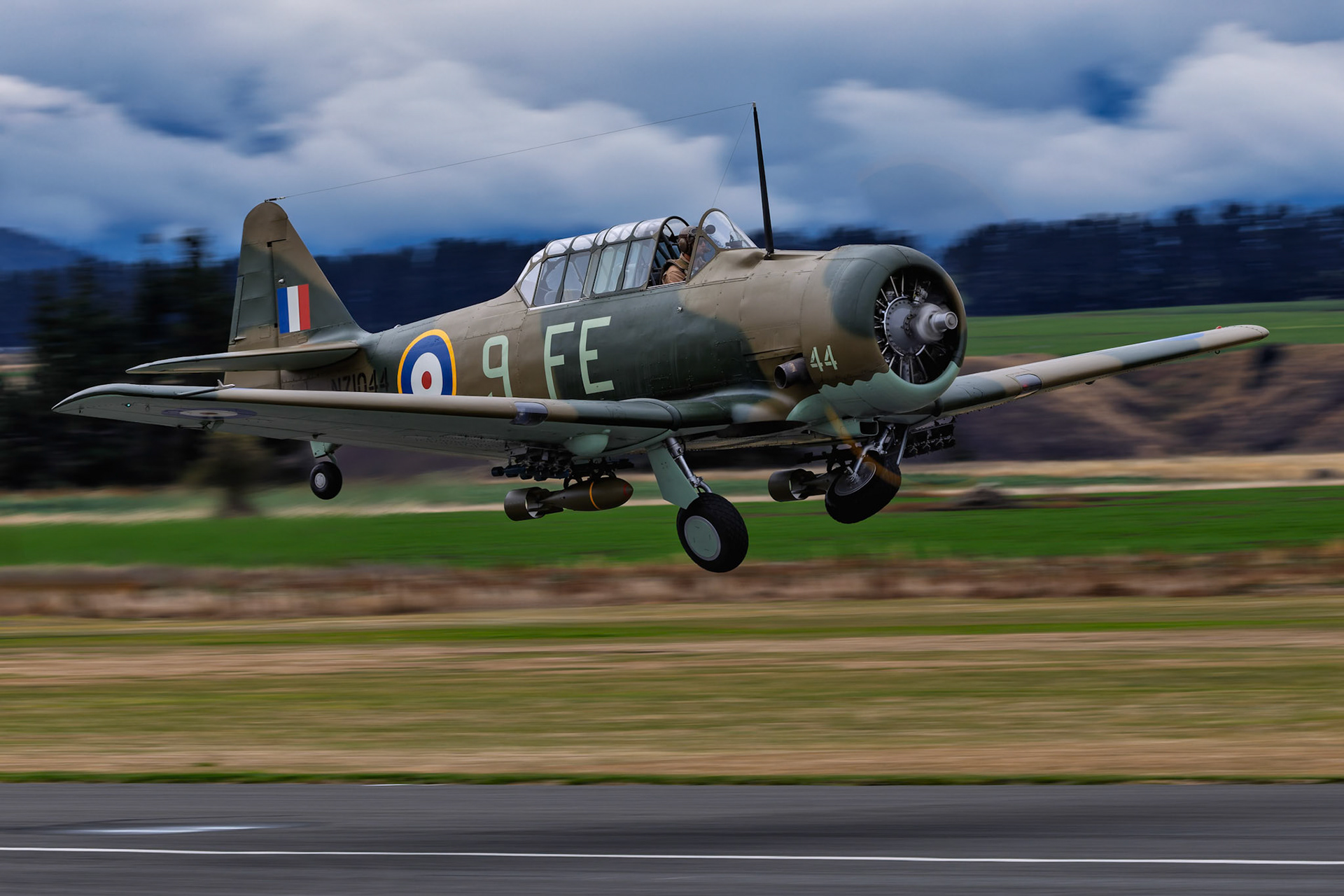 North American Harvard 2A (FE-9) [ZK-OTU] on display at Warbirds over Wanaka, New Zealand