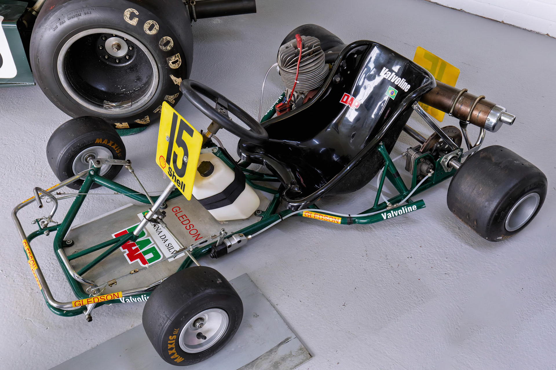 1979 DAP/DAP T70TT Kart driven by Ayrton Senna at Donington Park Museum, England