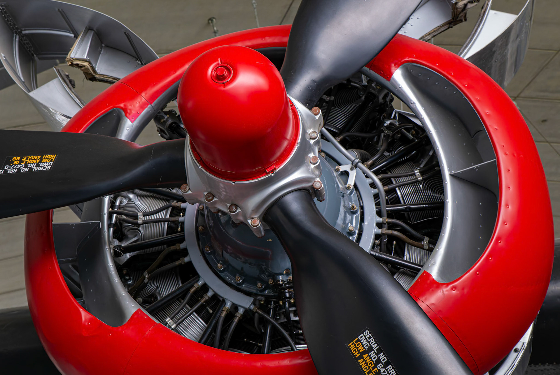 Consolidated B-24 Liberator on display at the Duxford Imperial War Museum in Cambridge, United Kingdom