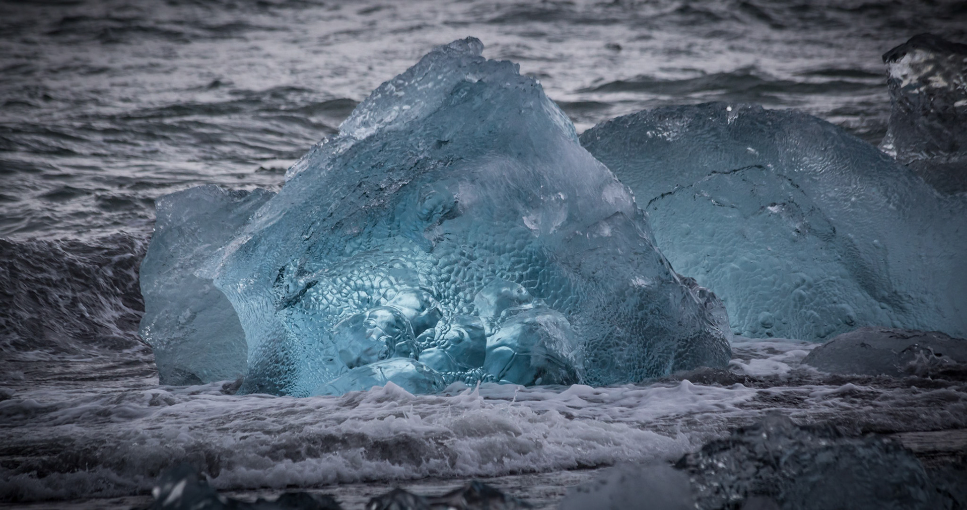 Ice on the Beach at Jökulsárlón Lagoon, Iceland