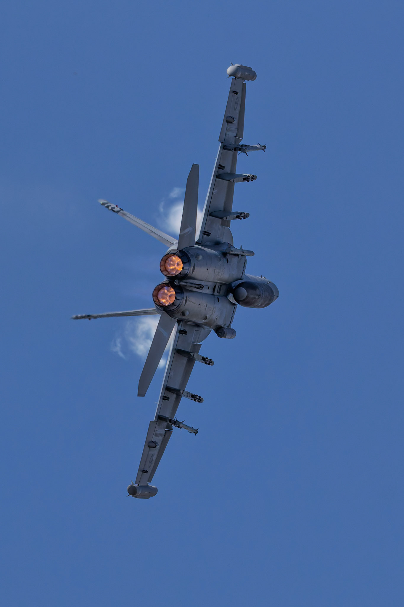 Royal Australian Air Force Boeing EA-18G Growler [A46-302] during 2025 Riverfire Rehearsal in Brisbane, Australia