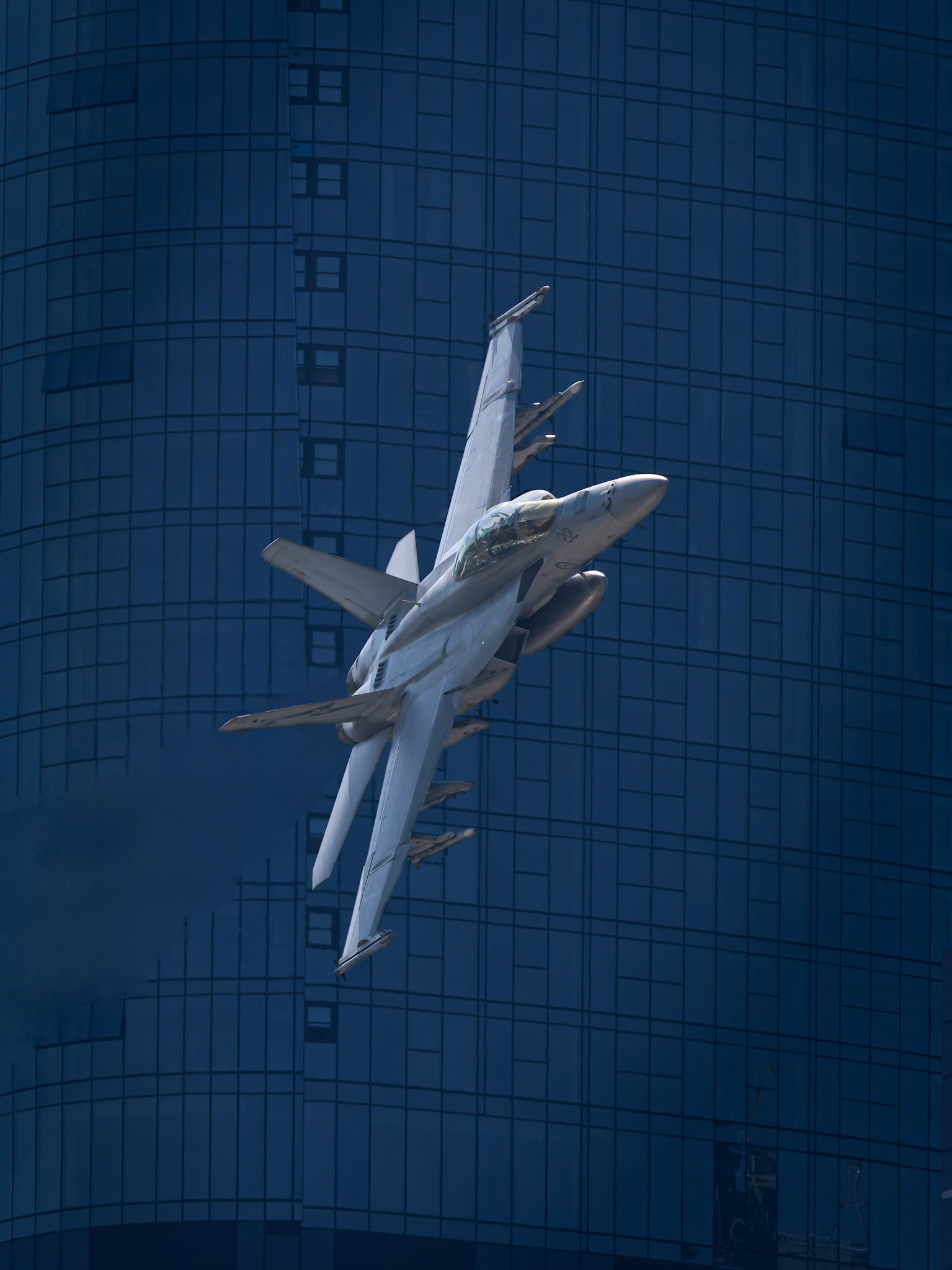 RAAF FA-18F Super Hornet on display for the 2024 Riverfire Rehearsals, Australia