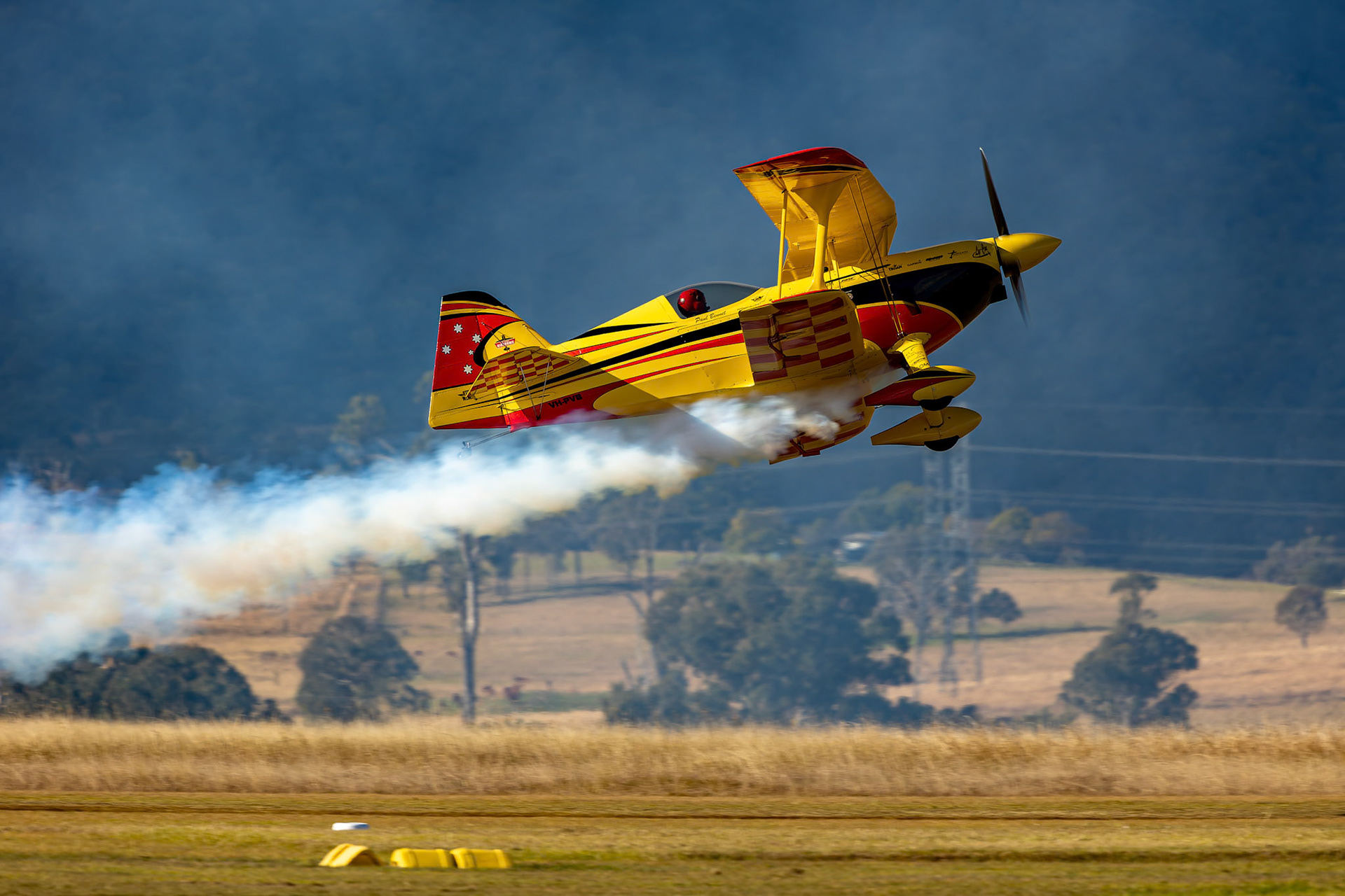 The Wolf Pitts Pro flying at the 2022 Brisbane Airshow at Watts Bridge Memorial Airport, Australia