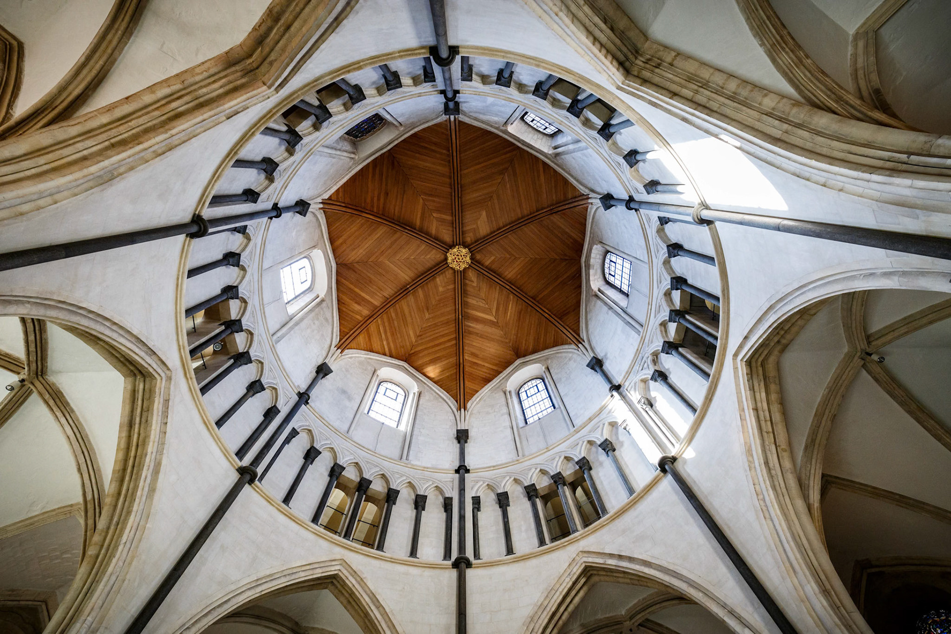 Inside the Temple Church in London, England