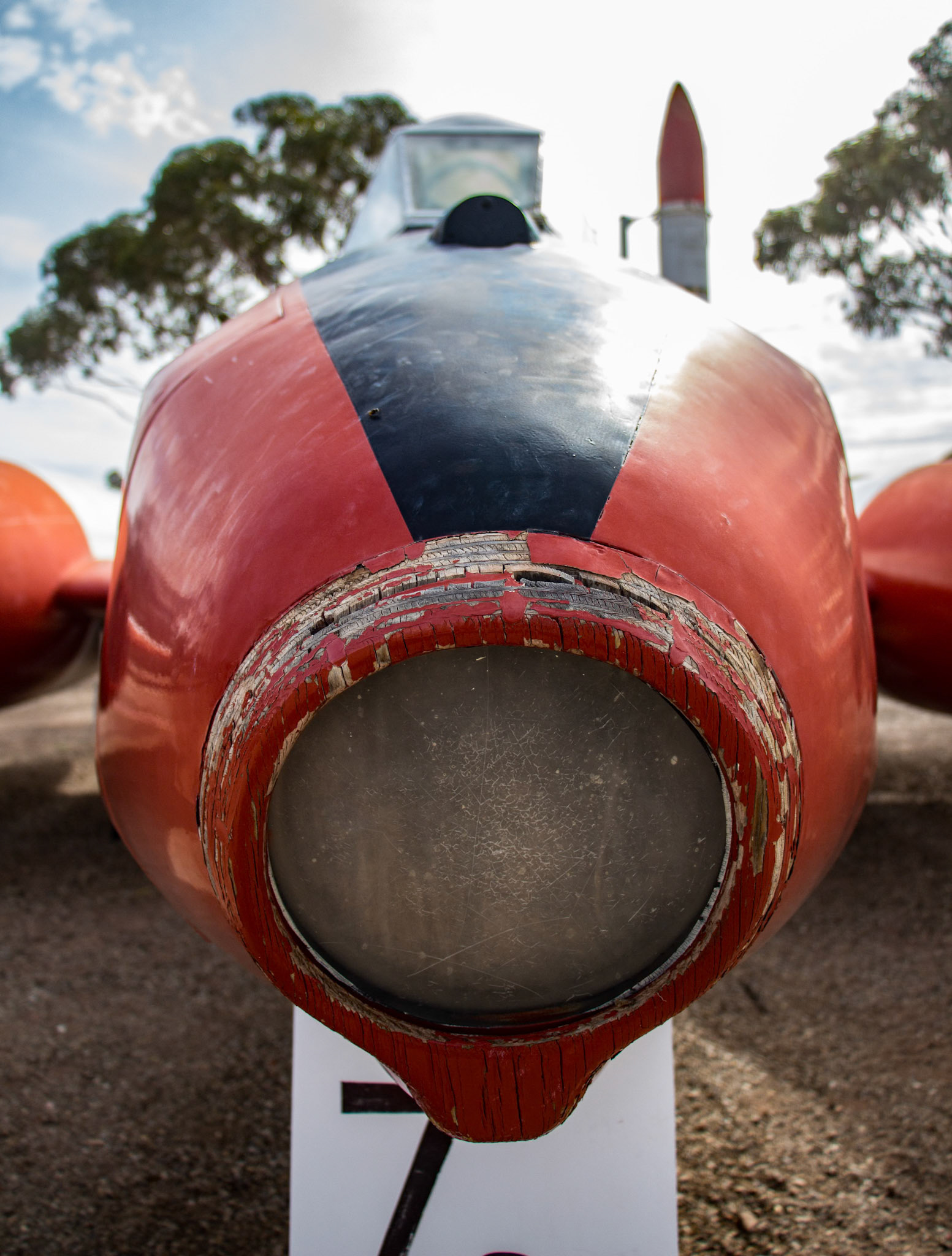 Meteor Mk7 on display at the Woomera Missile Park in South Australia, Australia