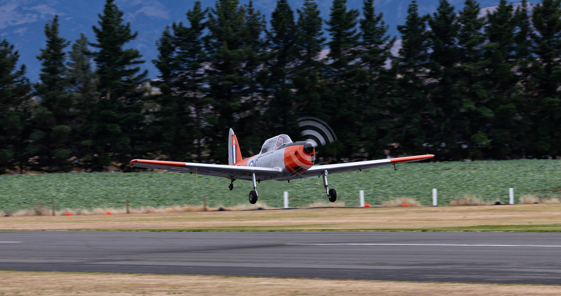 De Havilland DHC-1 Chipmunk 22 [ZK-CHP] on display at Warbirds over Wanaka, New Zealand
