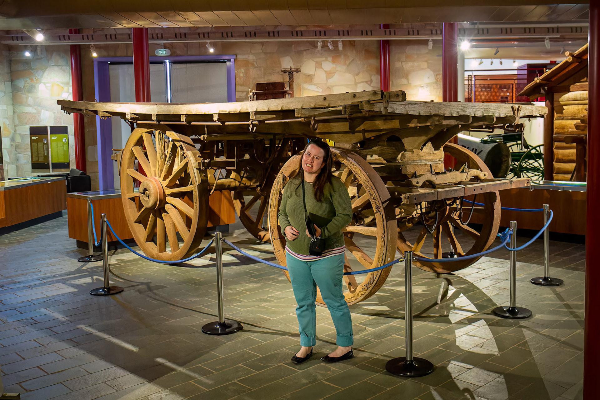 Angela at the Stockmans Hall of Fame in Longreach, Australia