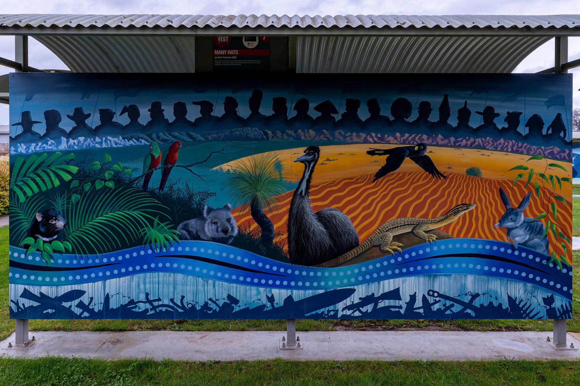 Street Art around Sheffield in Tasmania, Australia