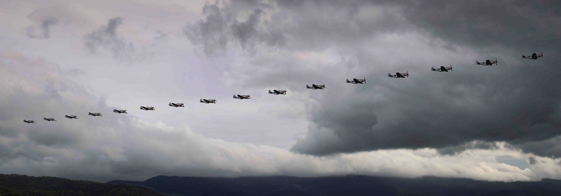 CAC CA18 Mustang Mk23 from the Royal Australian Air Force 100 Squadron on display at the Shellharbour Airport, during the Airshows Downunder Shellharbour, New South Wales, Australia.