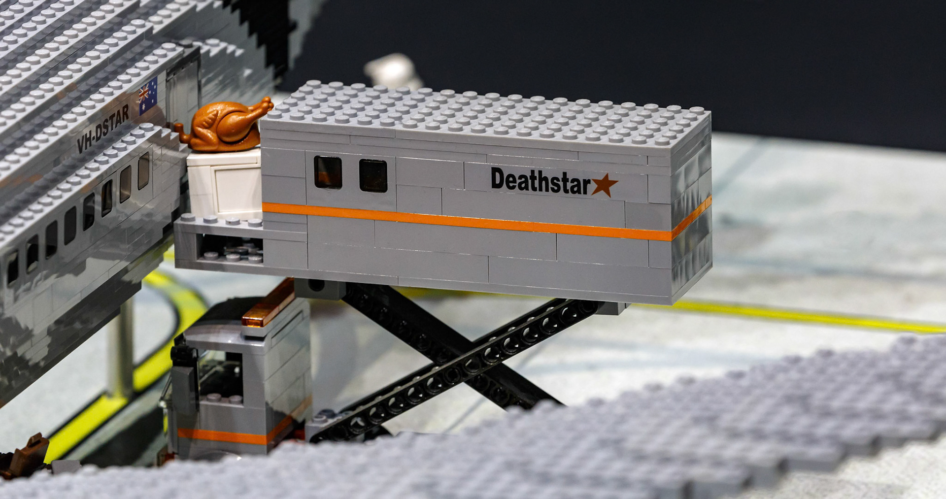 Jetstar 787 Lego Creation at the Brickman Experience at the Gold Coast, Australia