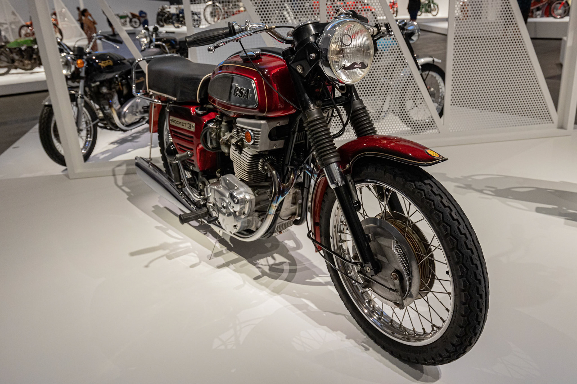 1969 BSA Rocket 3 in the Exhibition The MotorCycle at GOMA in Brisbane, Australia