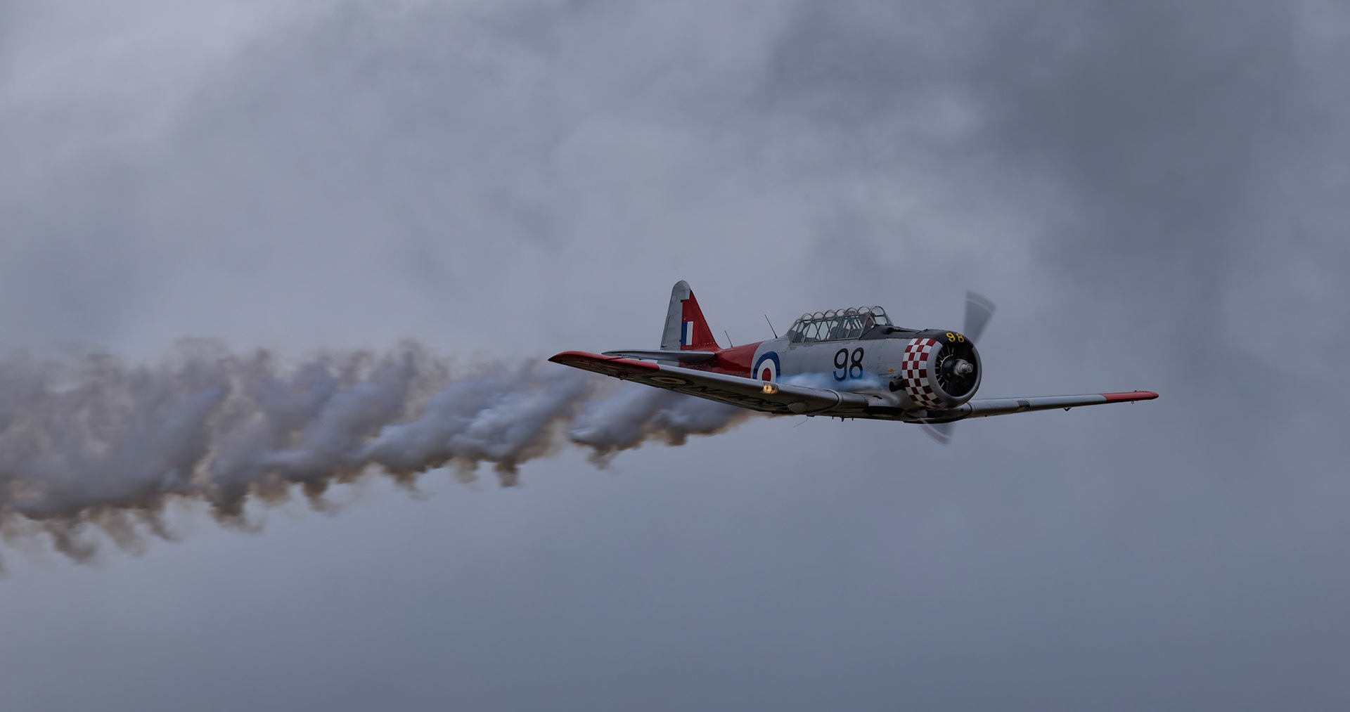 North American Harvard (98) [ZK-ENJ] on display at Warbirds over Wanaka, New Zealand