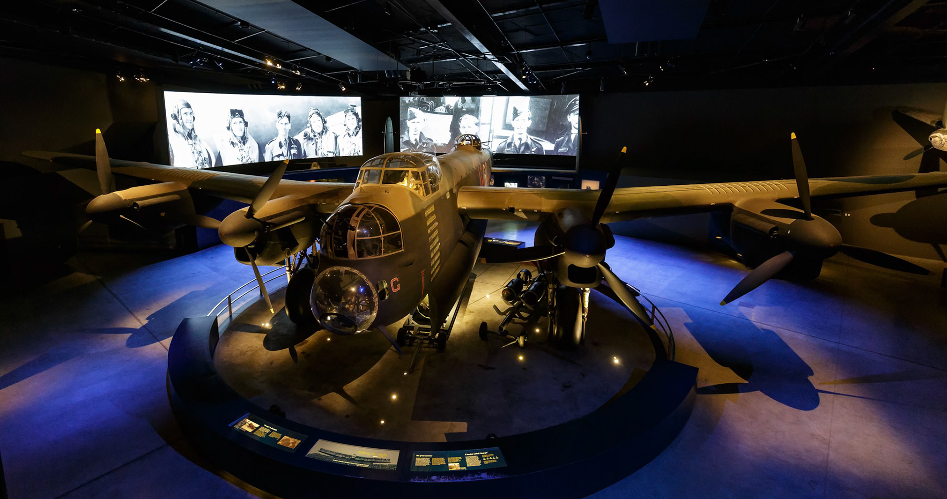 Avro Lancaster Mk I Bomber - Big George on display at the Australia War Memorial in Canberra, Australia