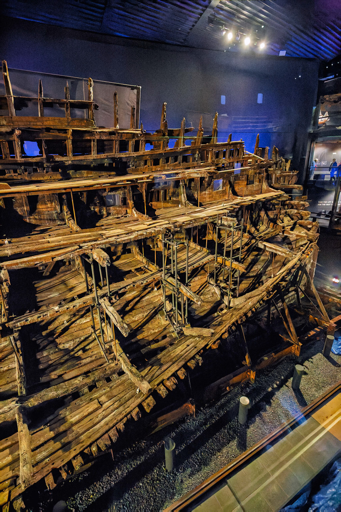 The Mary Rose on display at Portsmouth Historic Dockyard in Portsmouth, England