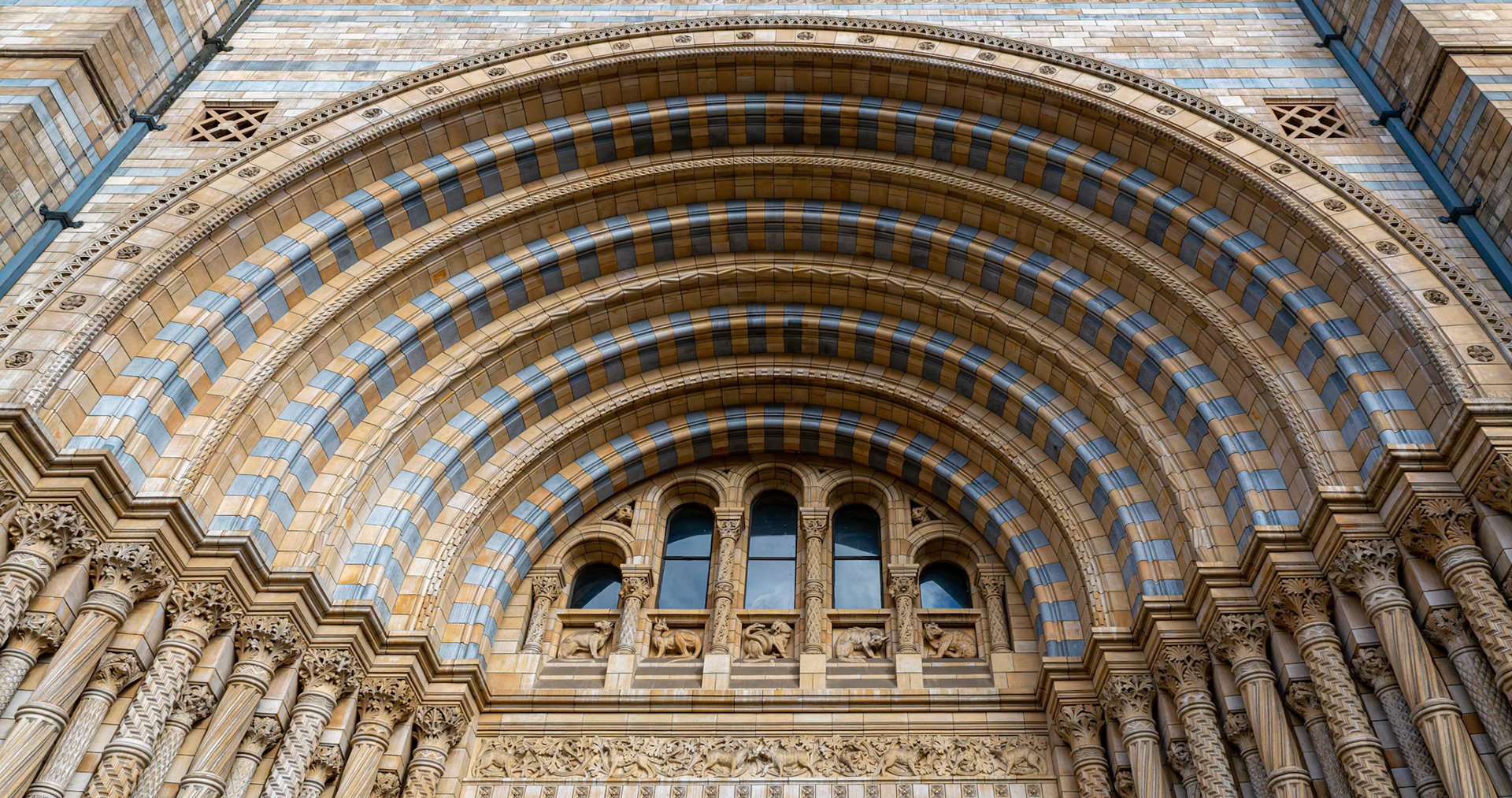 Outside the Natural History Museum in London, England