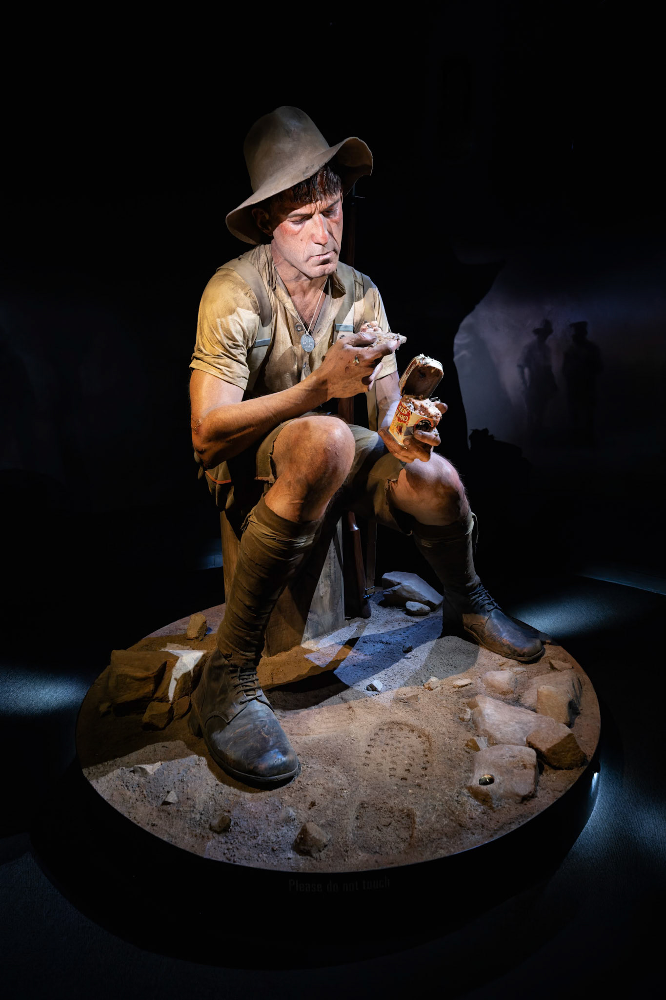 The 'Private Jack Dunn' display at the Gallipoli the Scale of Our War exhibit at Museum of New Zealand Te Papa Tongarewa in Wellington, New Zealand