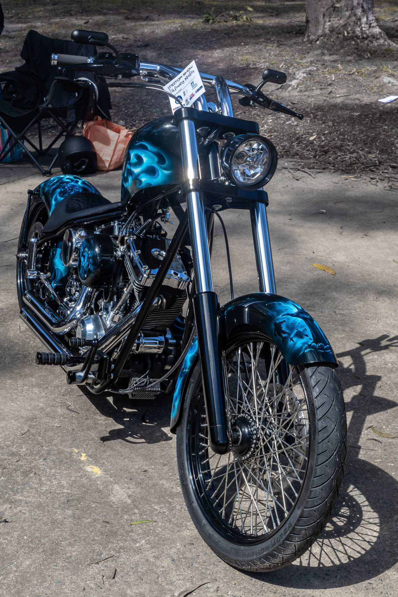 Custom Bike at the Forestdale Carshow in Forestdale, Australia. 2018
