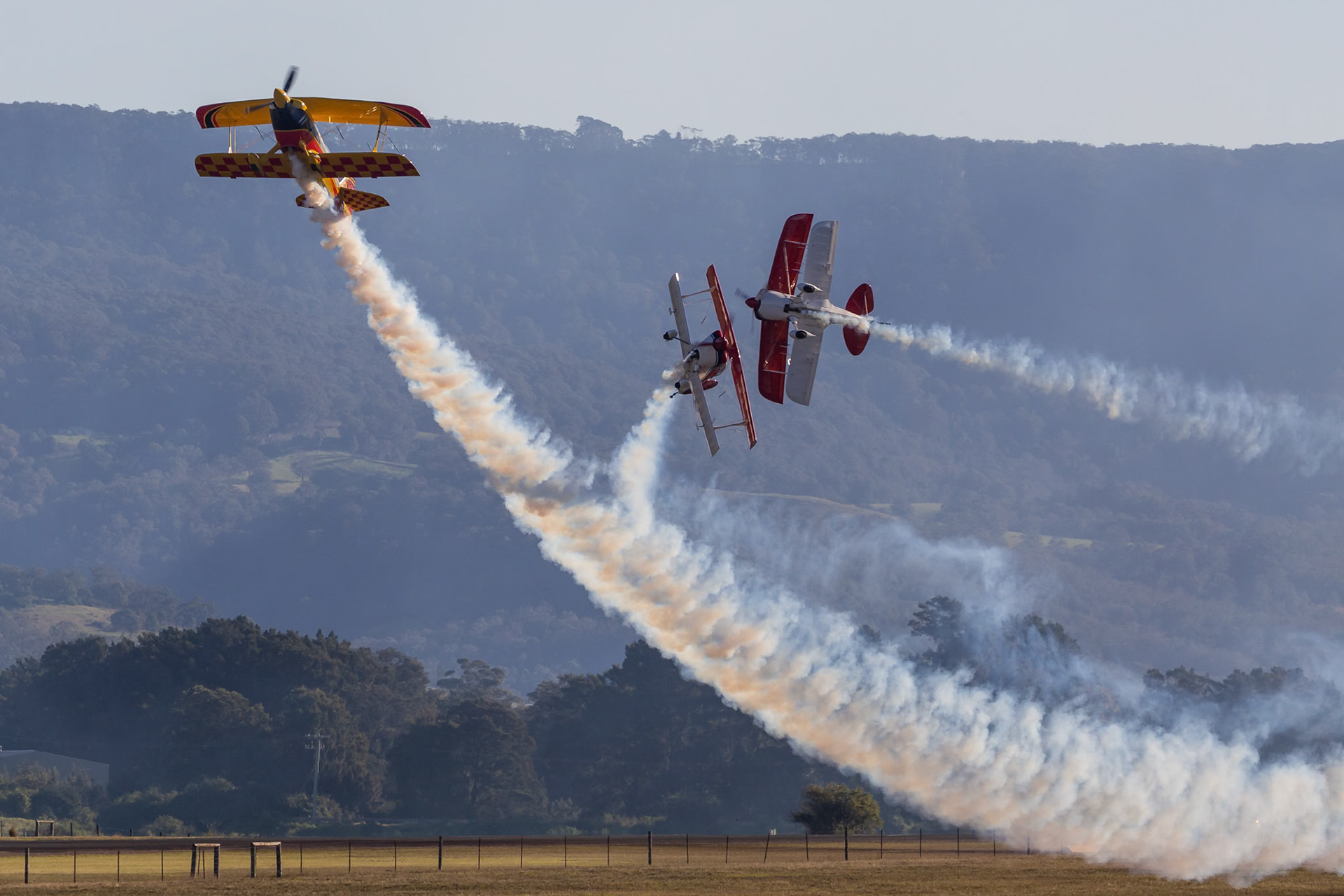 Sky Aces Formation Aerobatics Display Team on display at Wings Over Illawarra 2018, Illawarra Regional Airport, Albion Park Rail, New South Wales, Australia