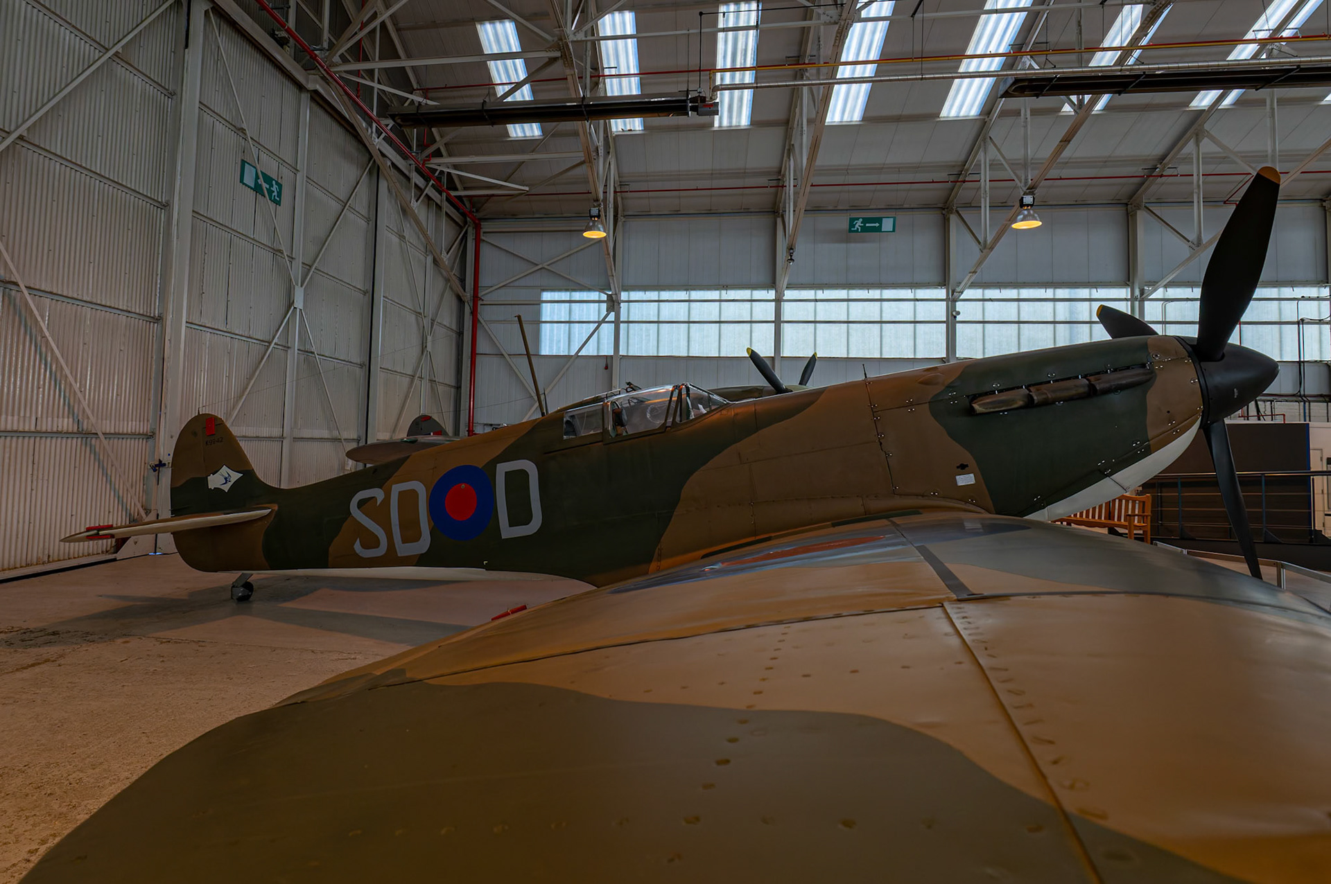 Supermarine Spitfire I on display at the Royal Air Force Museum Midlands in Cosford, United Kingdom